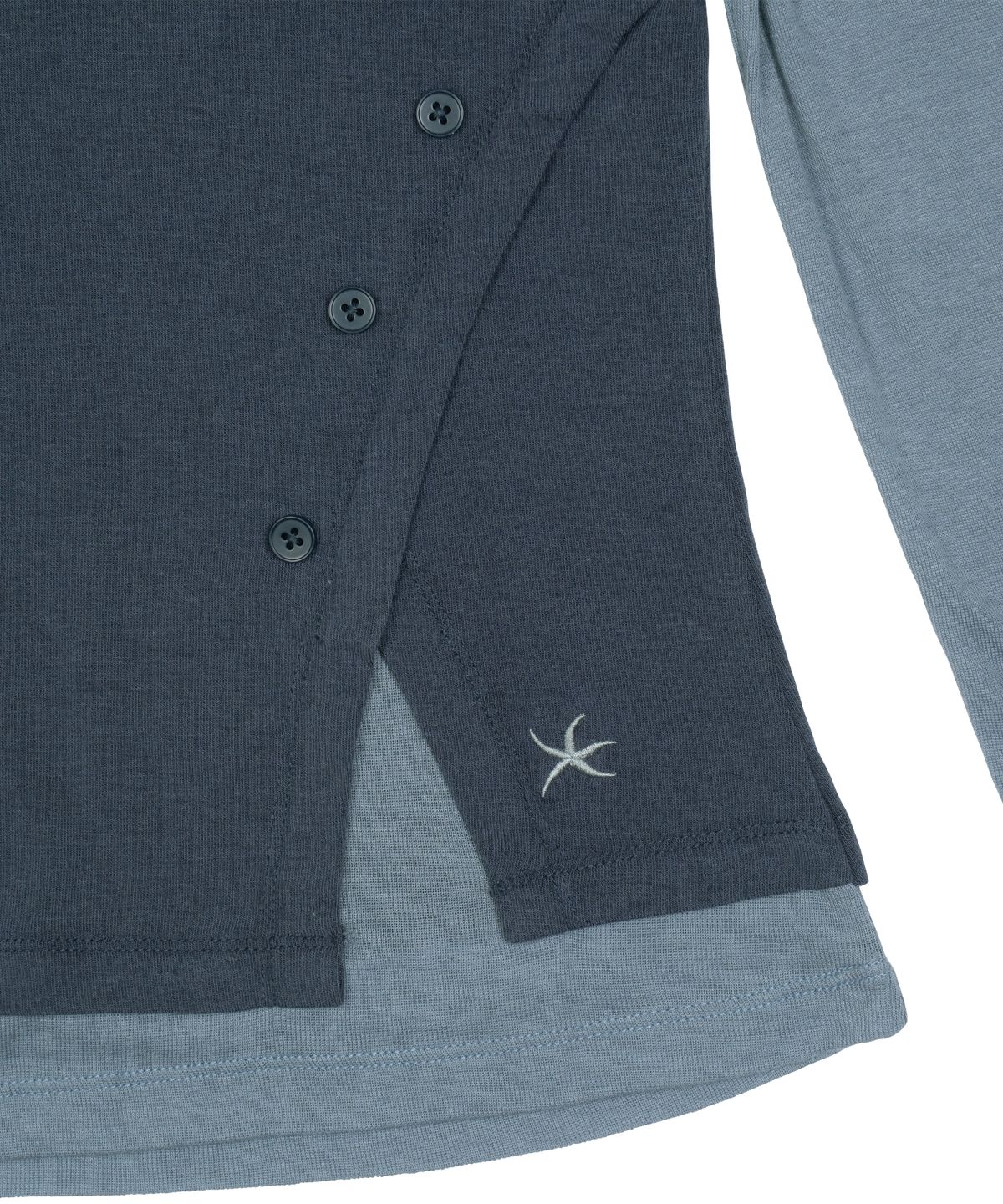 더콜디스트모먼트(THE COLDEST MOMENT) TCM layered button long sleeve (blue)