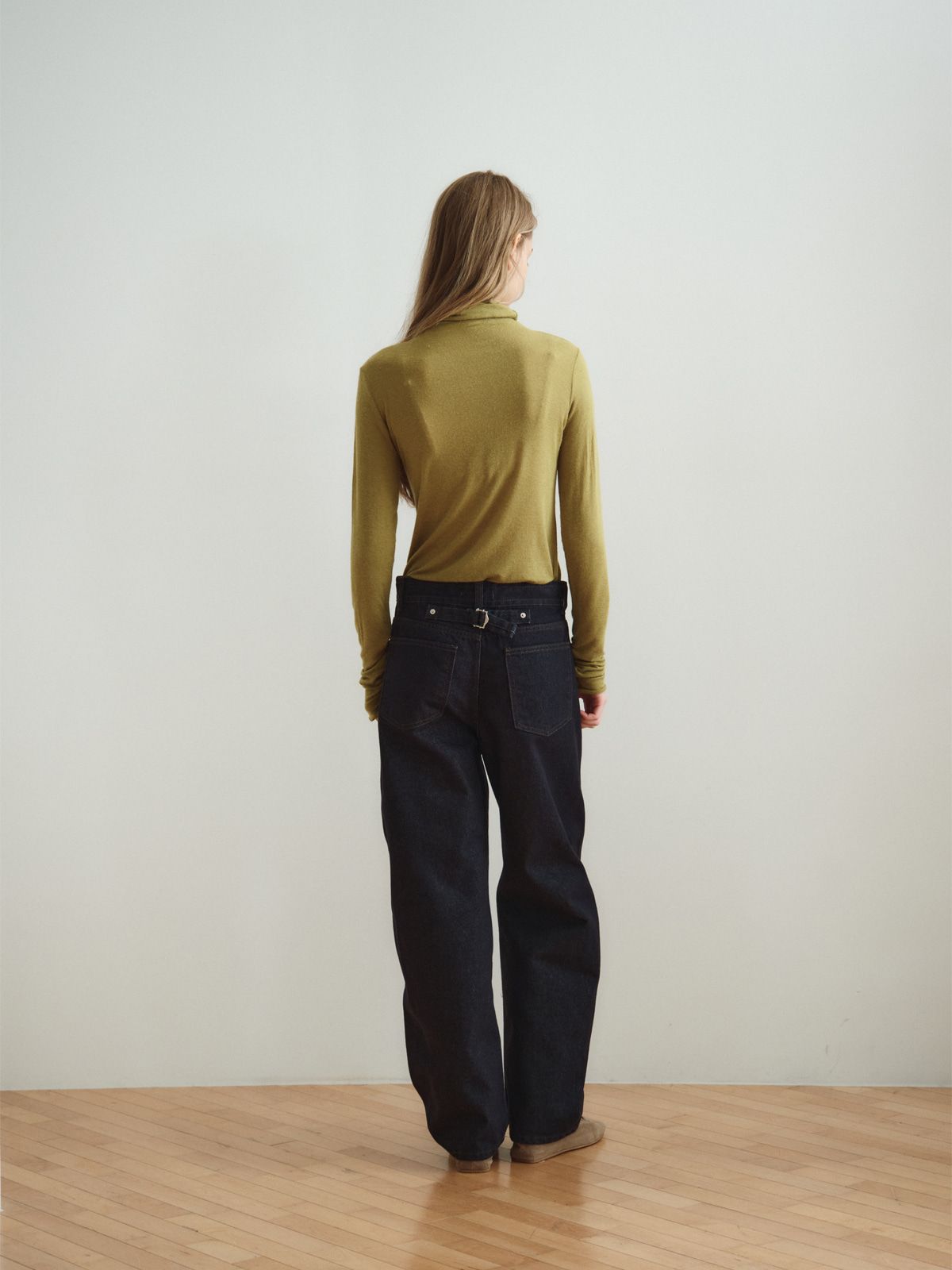 리플레인(REPLAIN) SOFT WOOL JERSEY TOP_OLIVE
