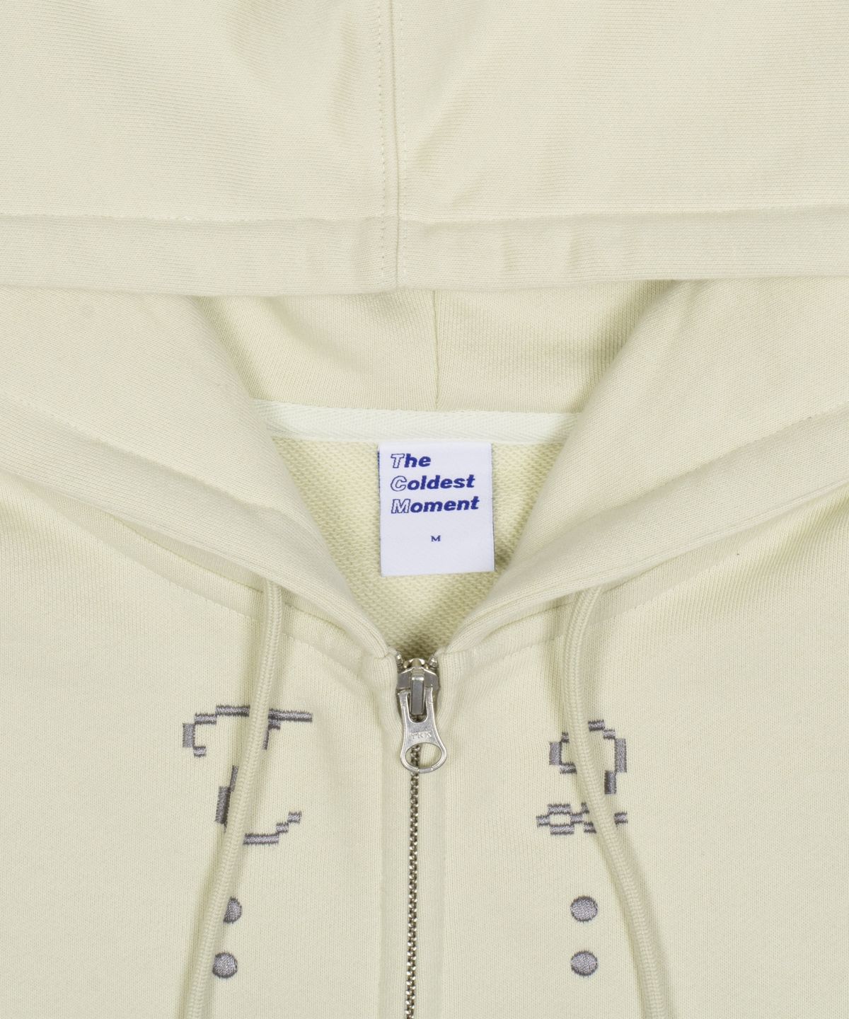 더콜디스트모먼트(THECOLDESTMOMENT) TCM center stitch hooded zip-up (oatmeal)