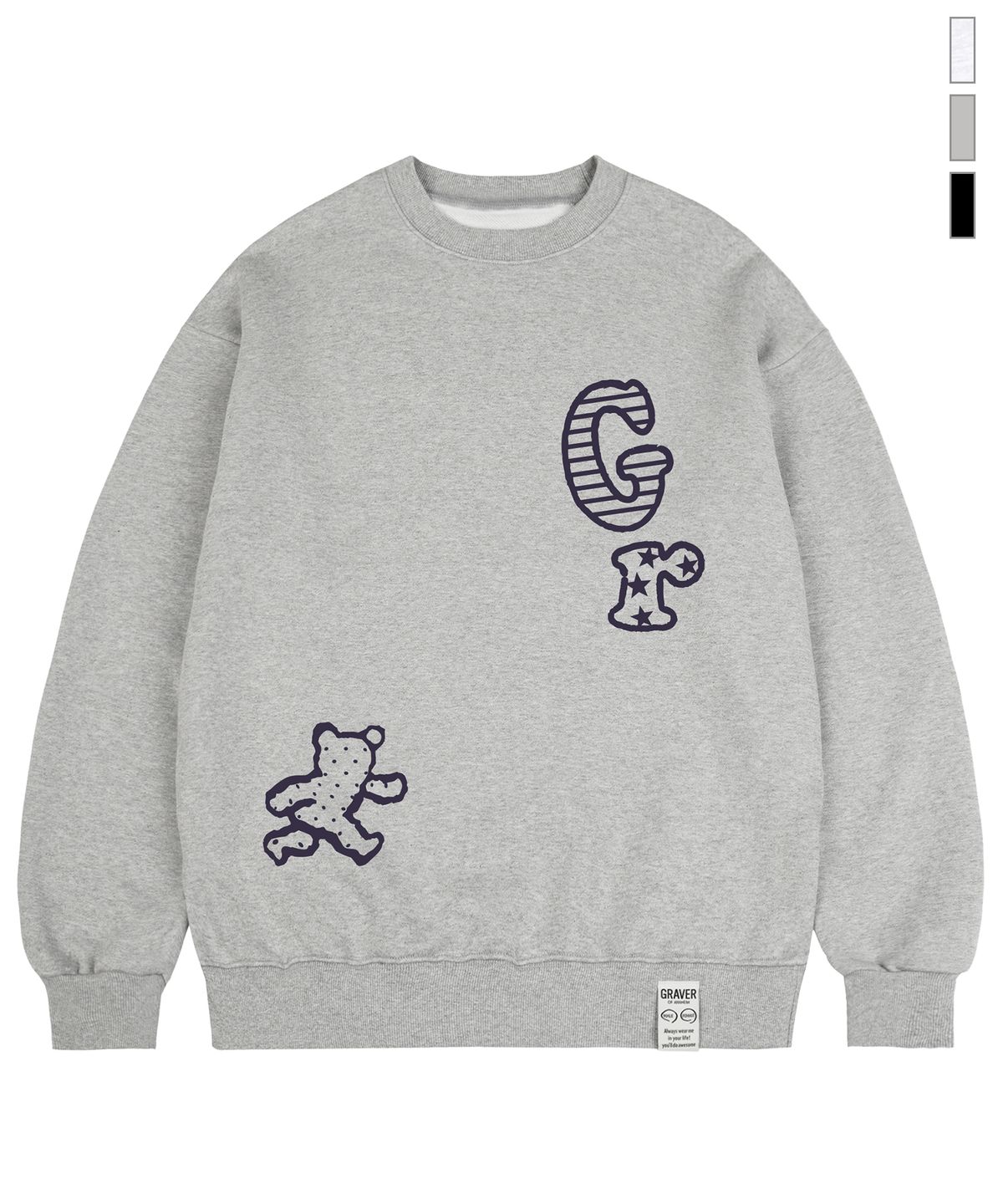 그레이버(GRAVER) [UNISEX]RUNNING B 맨투맨_3color