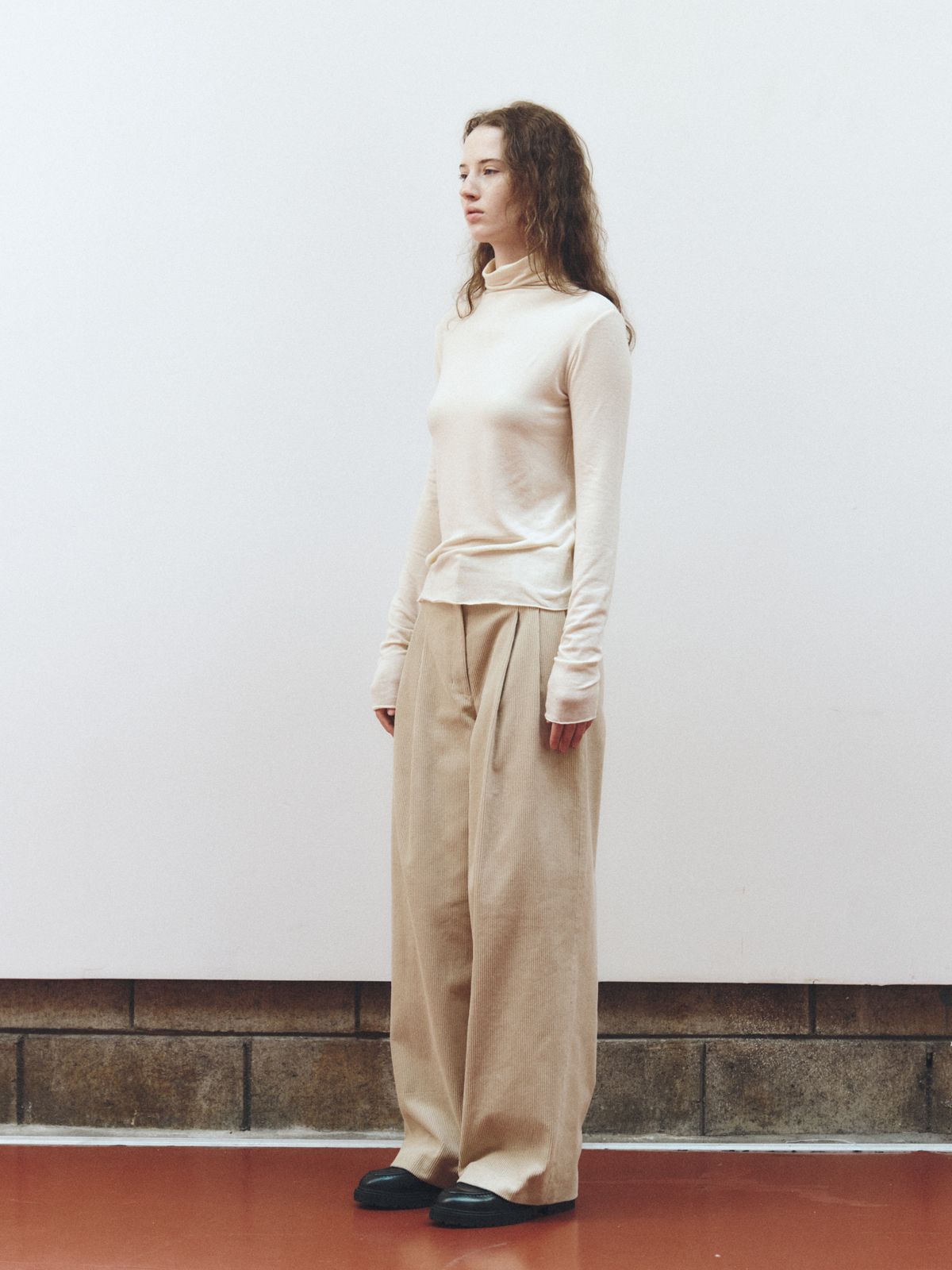 리플레인(REPLAIN) SOFT WOOL JERSEY TOP_IVORY