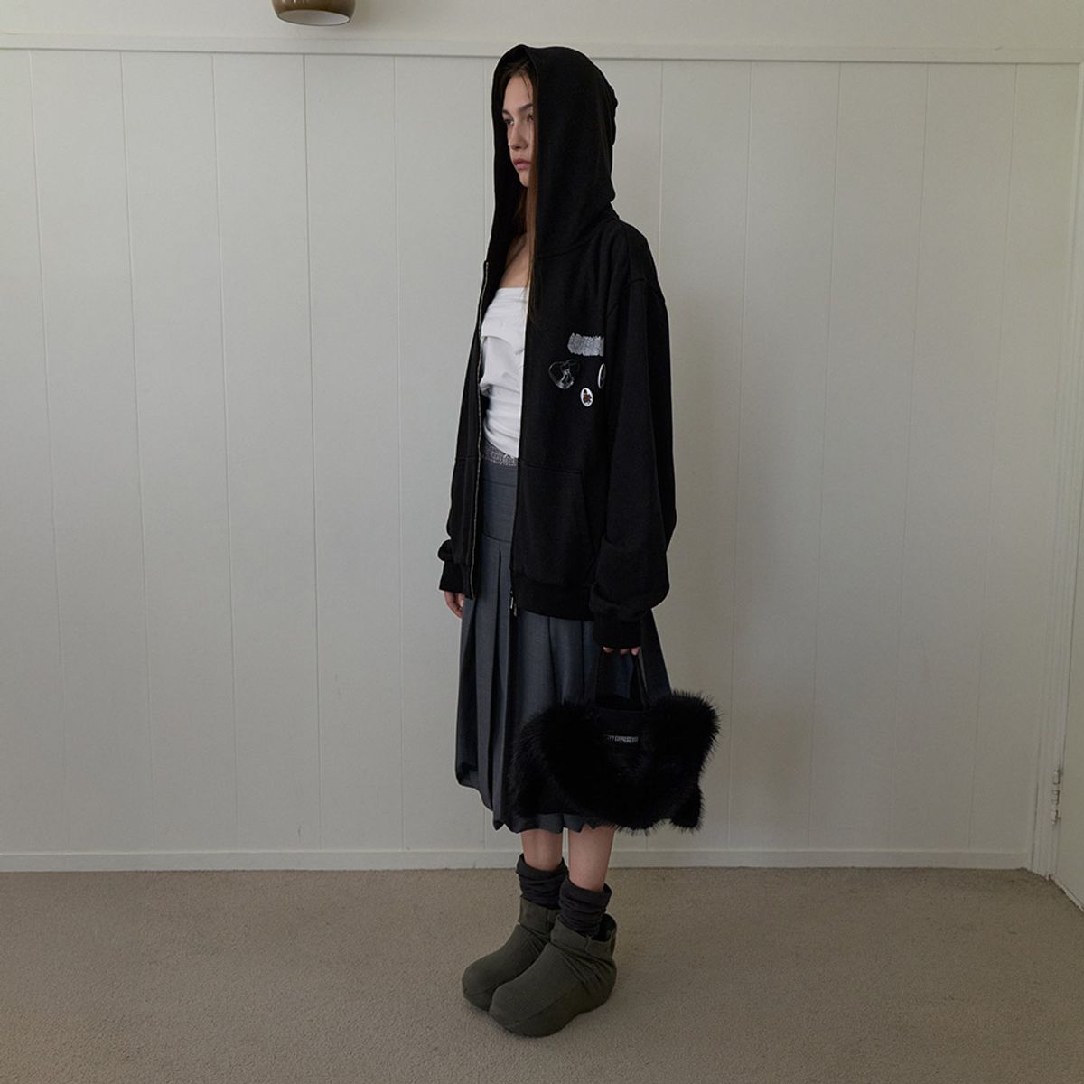 엘씨디씨티엠(LCDC™) GALAXY EXPRESS 999 HOOD ZIP-UP (BLACK)