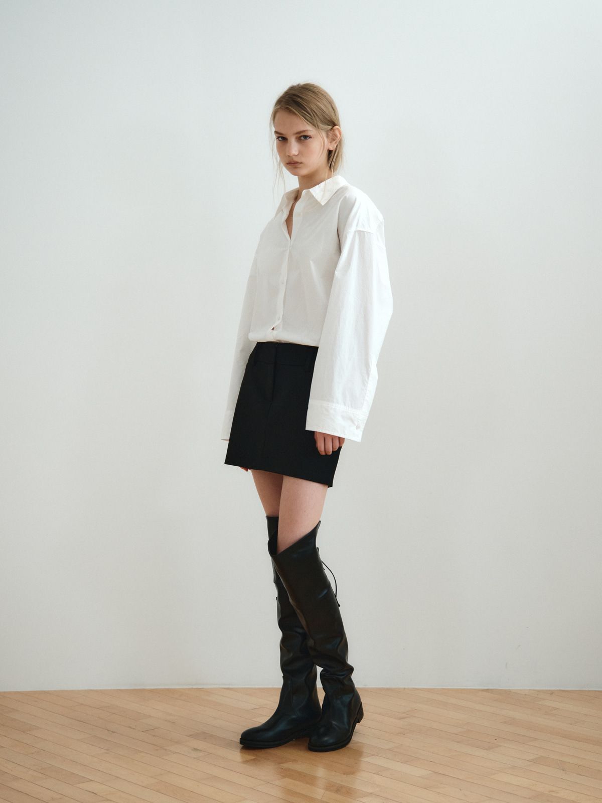 리플레인(REPLAIN) RELAXED COTTON SHIRT_OFF WHITE