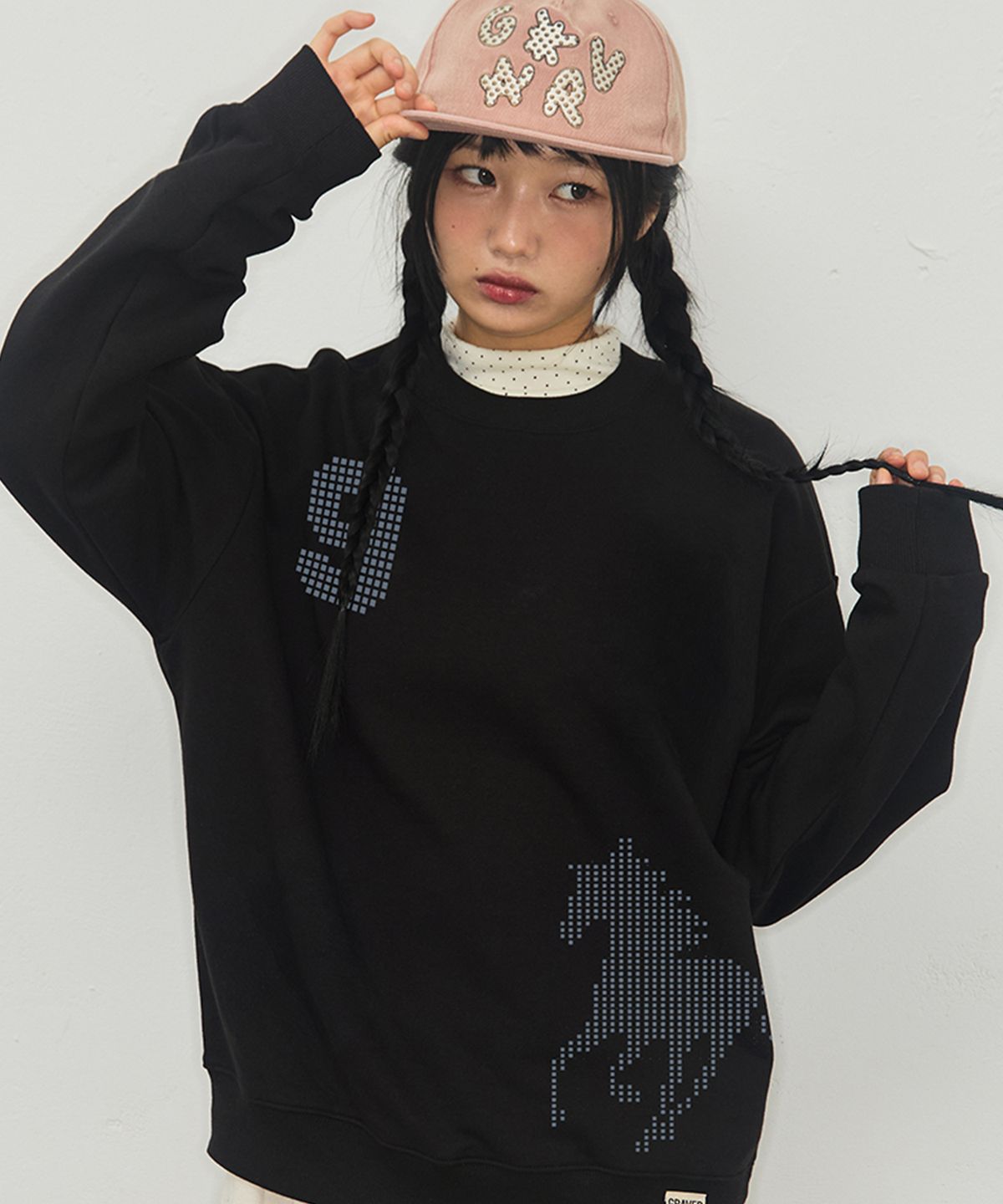 그레이버(GRAVER) [UNISEX]9 HORSE 맨투맨_4color