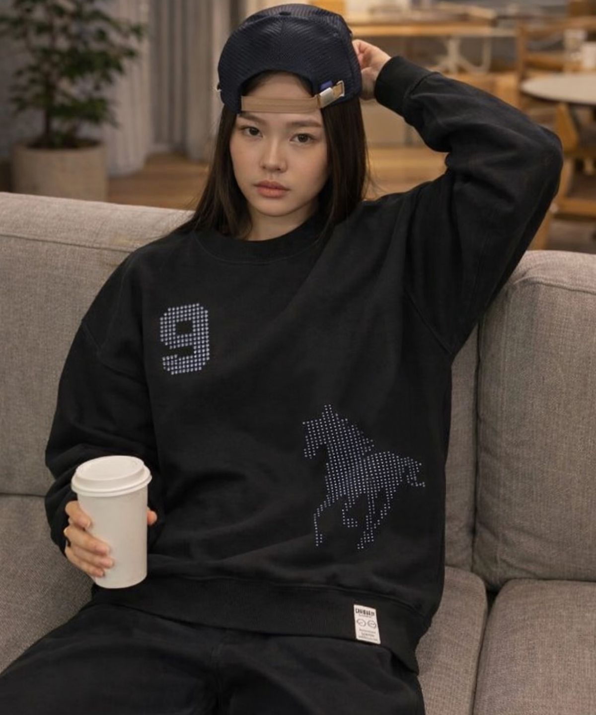 그레이버(GRAVER) [UNISEX]9 HORSE 맨투맨_4color