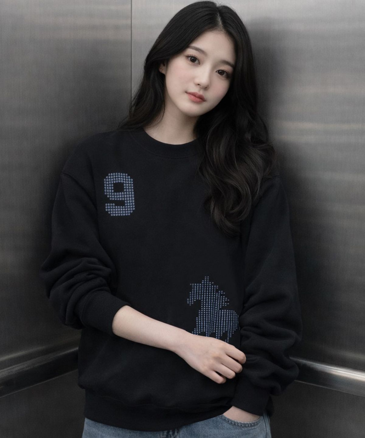 그레이버(GRAVER) [UNISEX]9 HORSE 맨투맨_4color