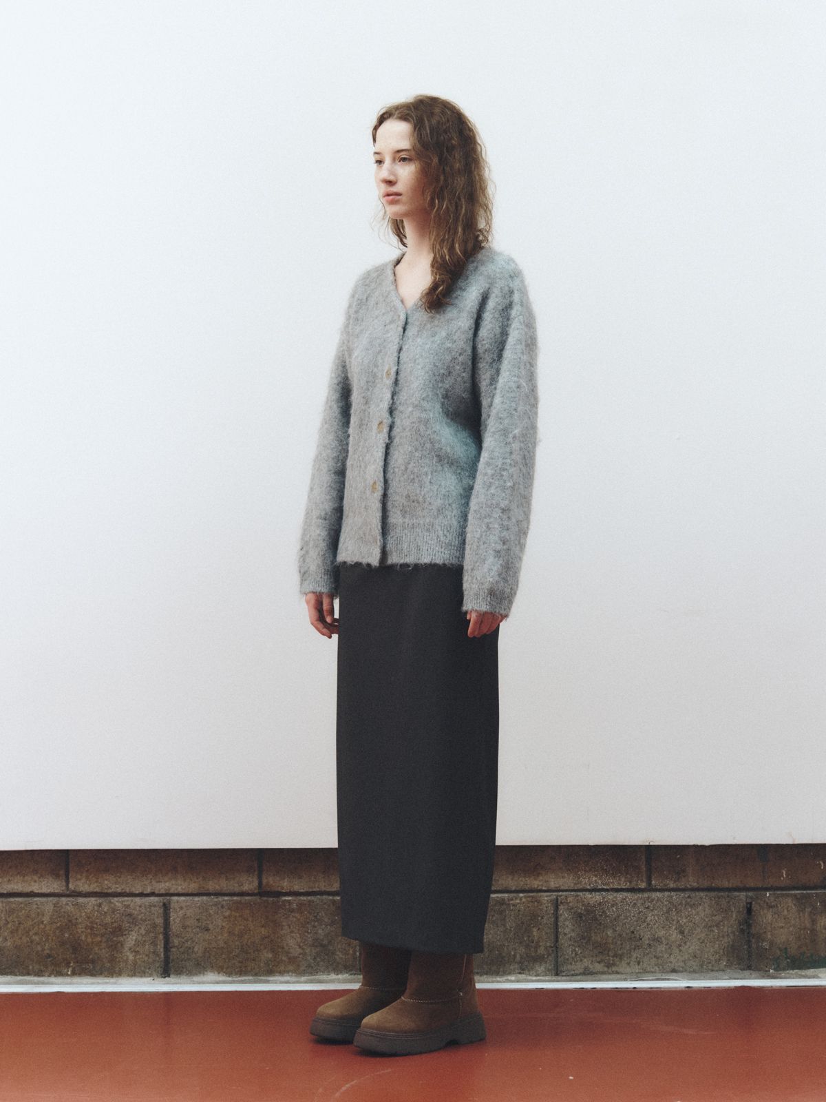 리플레인(REPLAIN) MAXI LONG SKIRT_CHARCOAL