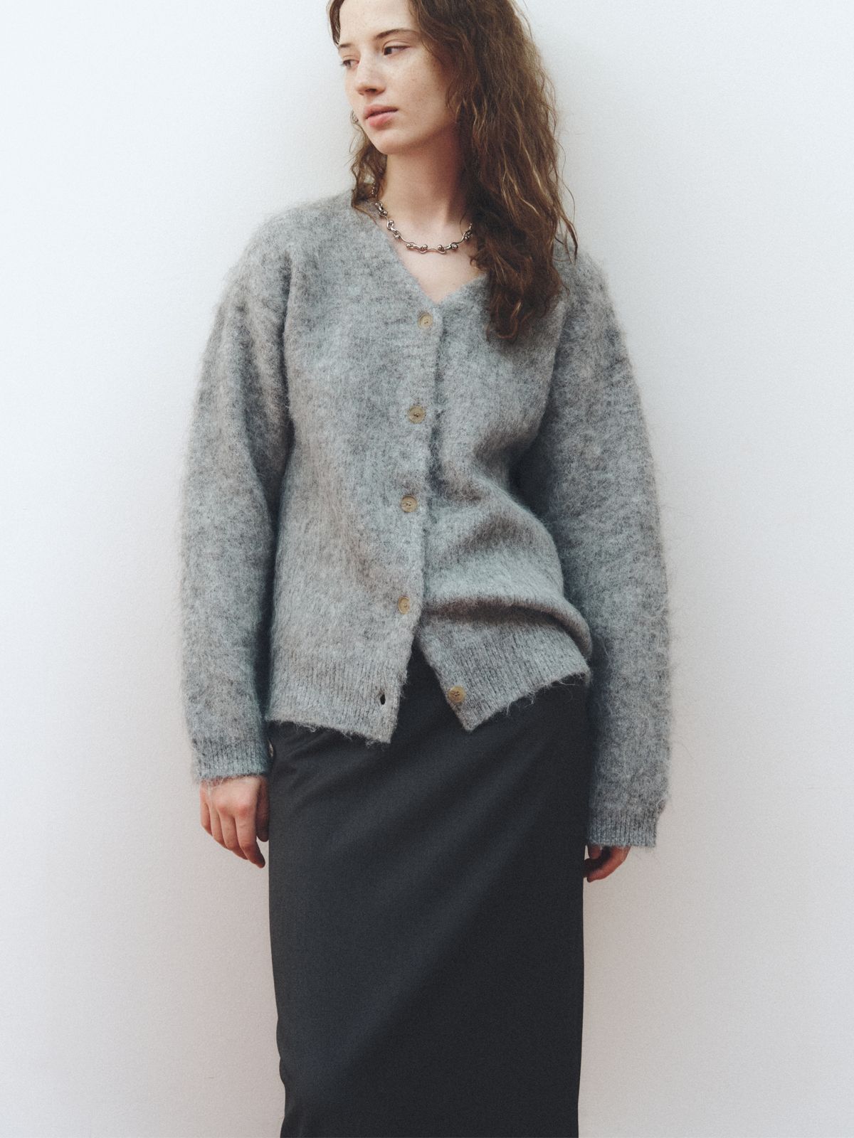 리플레인(REPLAIN) MAXI LONG SKIRT_CHARCOAL