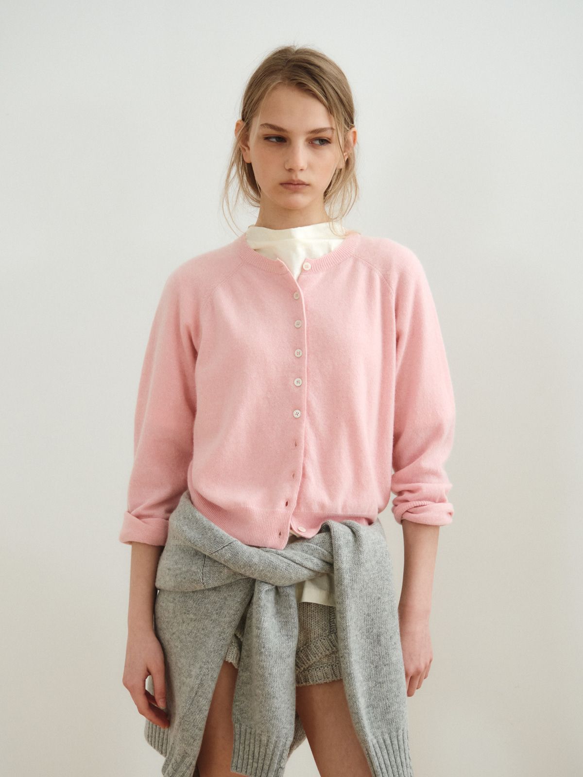 리플레인(REPLAIN) DRAPE NECK JERSEY TOP_IVORY
