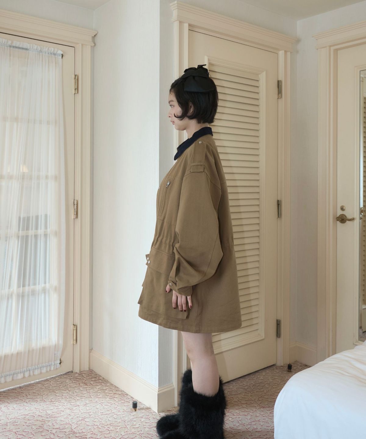 로지(ROSIE) Men’s Style Oversize Jacket/Dark Beige