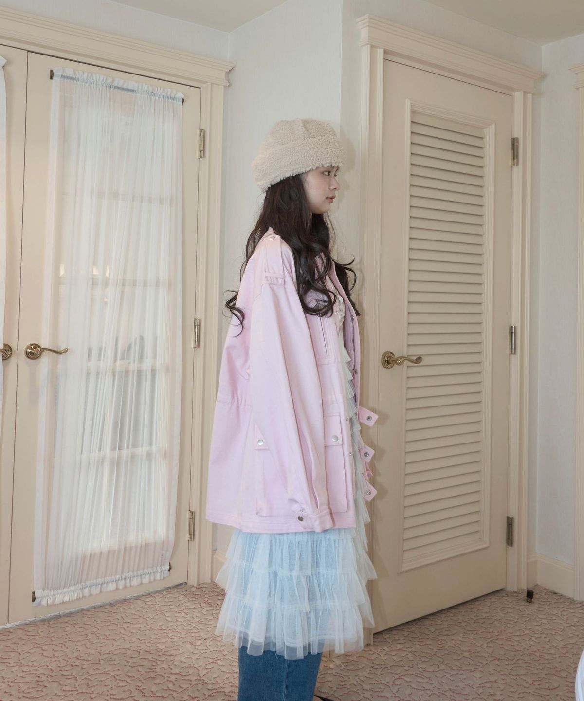 로지(ROSIE) Men’s Style Oversize Jacket/Pink
