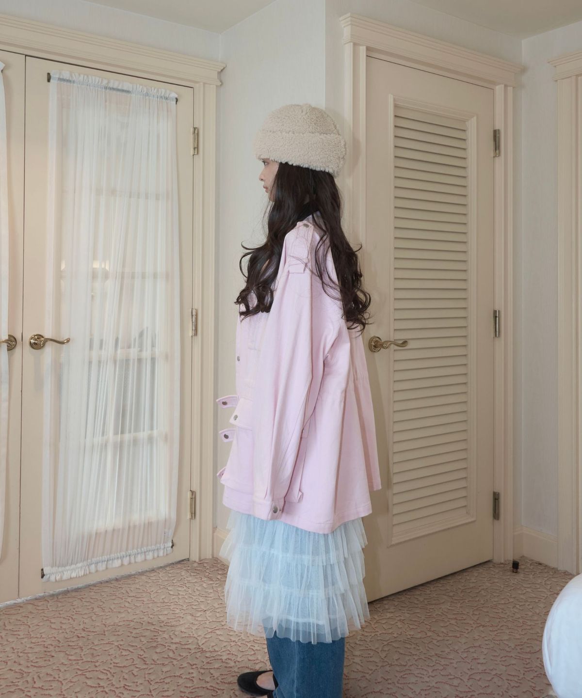 로지(ROSIE) Men’s Style Oversize Jacket/Pink