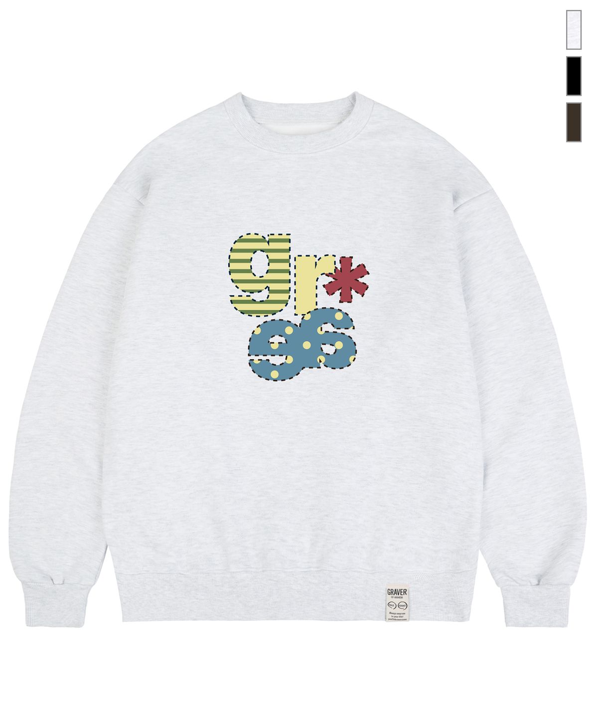 그레이버(GRAVER) [UNISEX]GRAE-S 맨투맨_3color