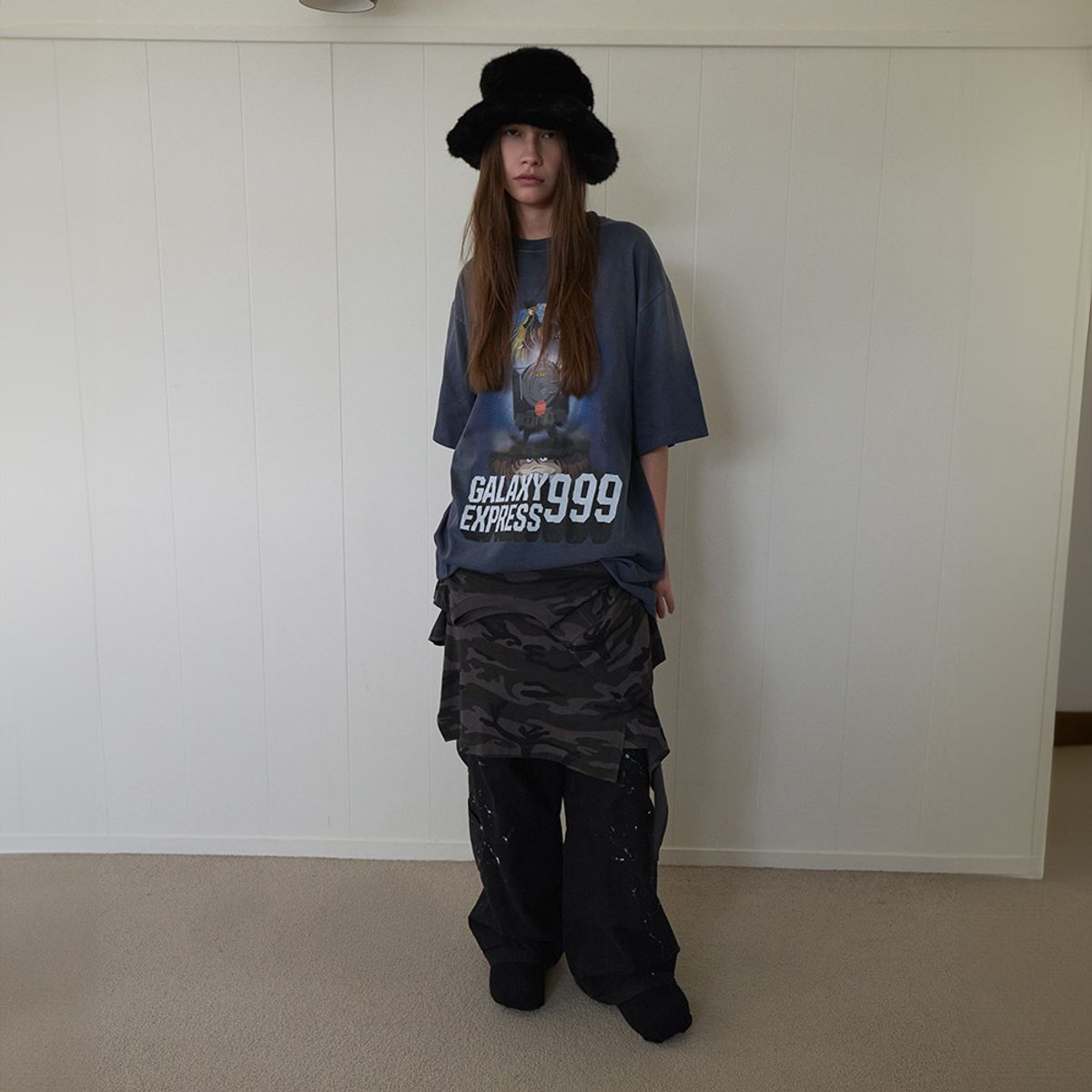 엘씨디씨티엠(LCDC™) GALAXY EXPRESS 999 OVERSIZED T-SHIRT (BLUE)