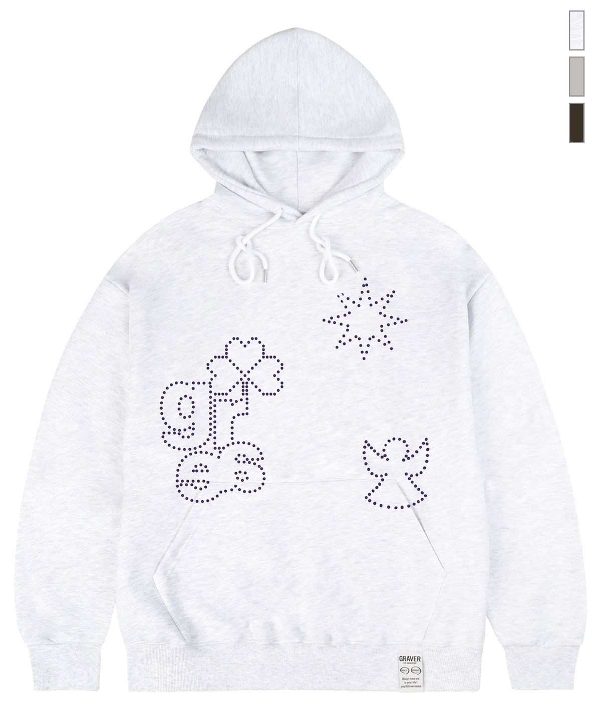 그레이버(GRAVER) [UNISEX]GRAE DOT SET 후드티_3color