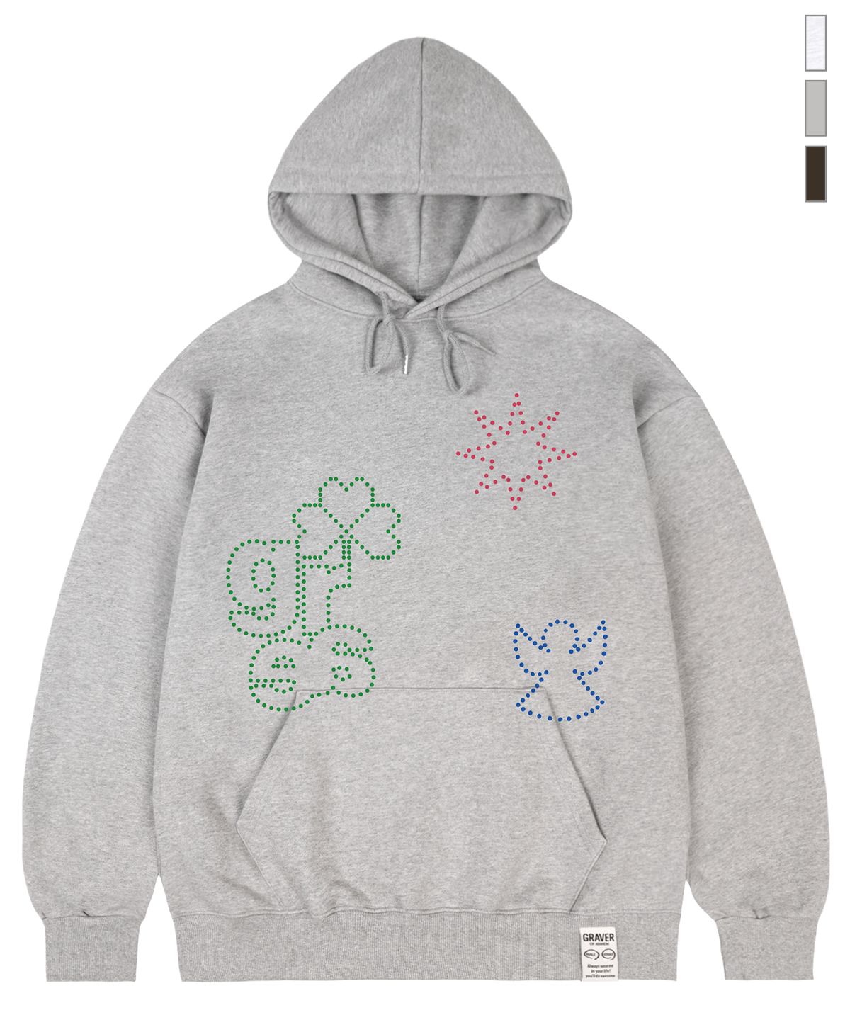 그레이버(GRAVER) [UNISEX]GRAE DOT SET 후드티_3color