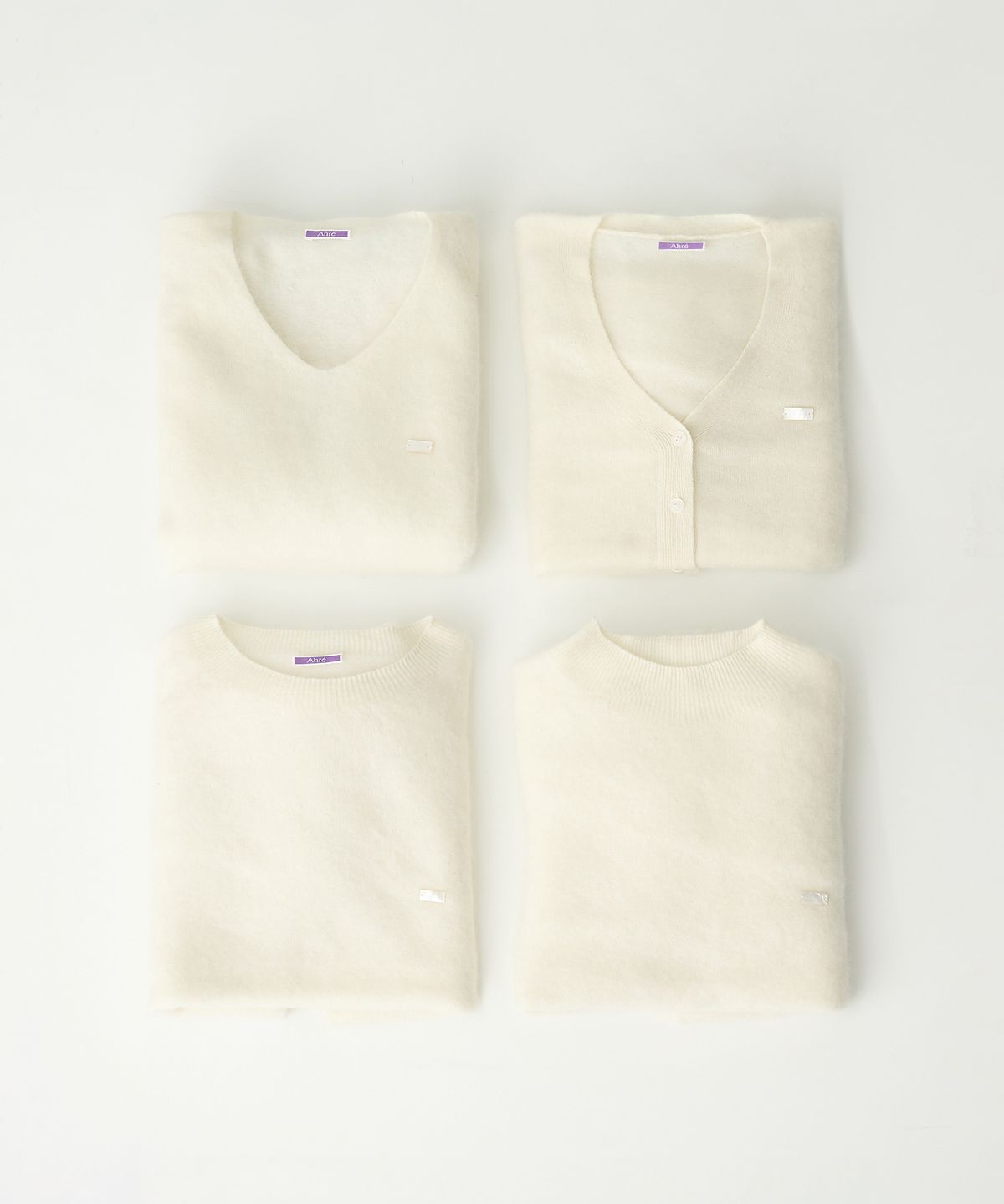 아흐레(AHRE) [SET] Noelle Wholegarment Cashmere Wool V-Neck Knit Cardigan SET