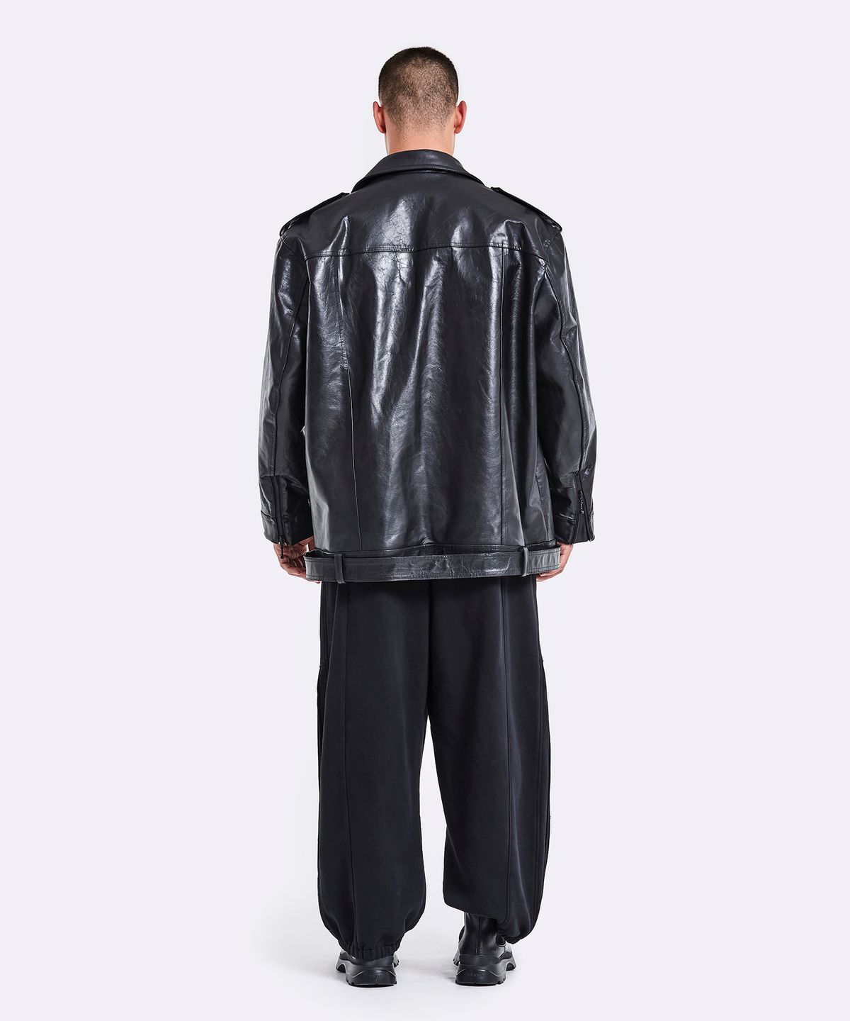 51퍼센트(51PERCENT) Oversized rider jacket - Black