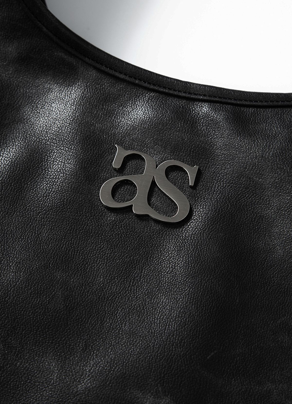 애즈온(ASON) RICKY SHOULDER BAG / CRACK BLACK