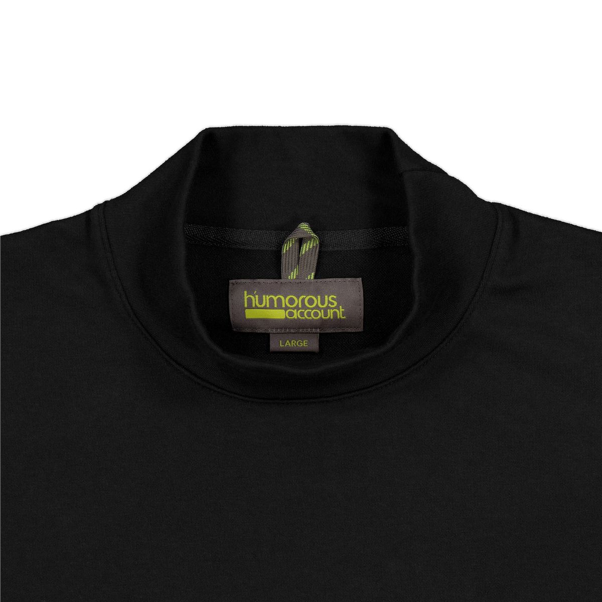 휴머러스 어카운트(HUMOROUS ACCOUNT) ATHLETIC MOCKNECK L/S TEE / BLACK