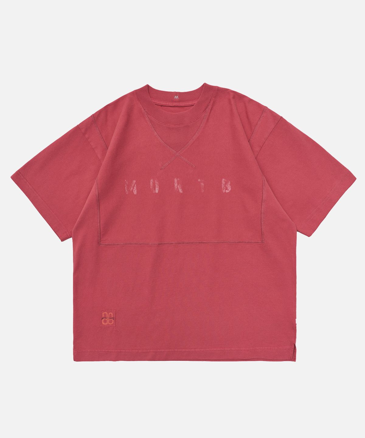 미드업데이트(MIDUPDATE) Garment Dye Stitch Print T-shirt_2color
