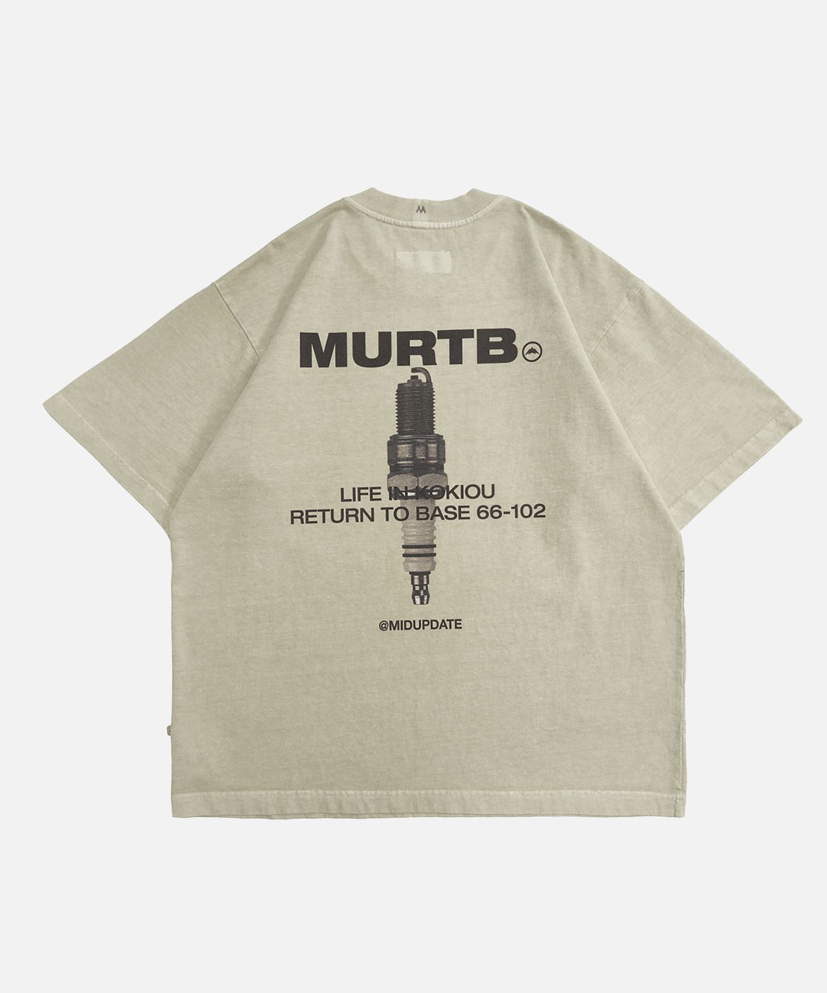 미드업데이트(MIDUPDATE) Garment Dye Print T-shirt_2color