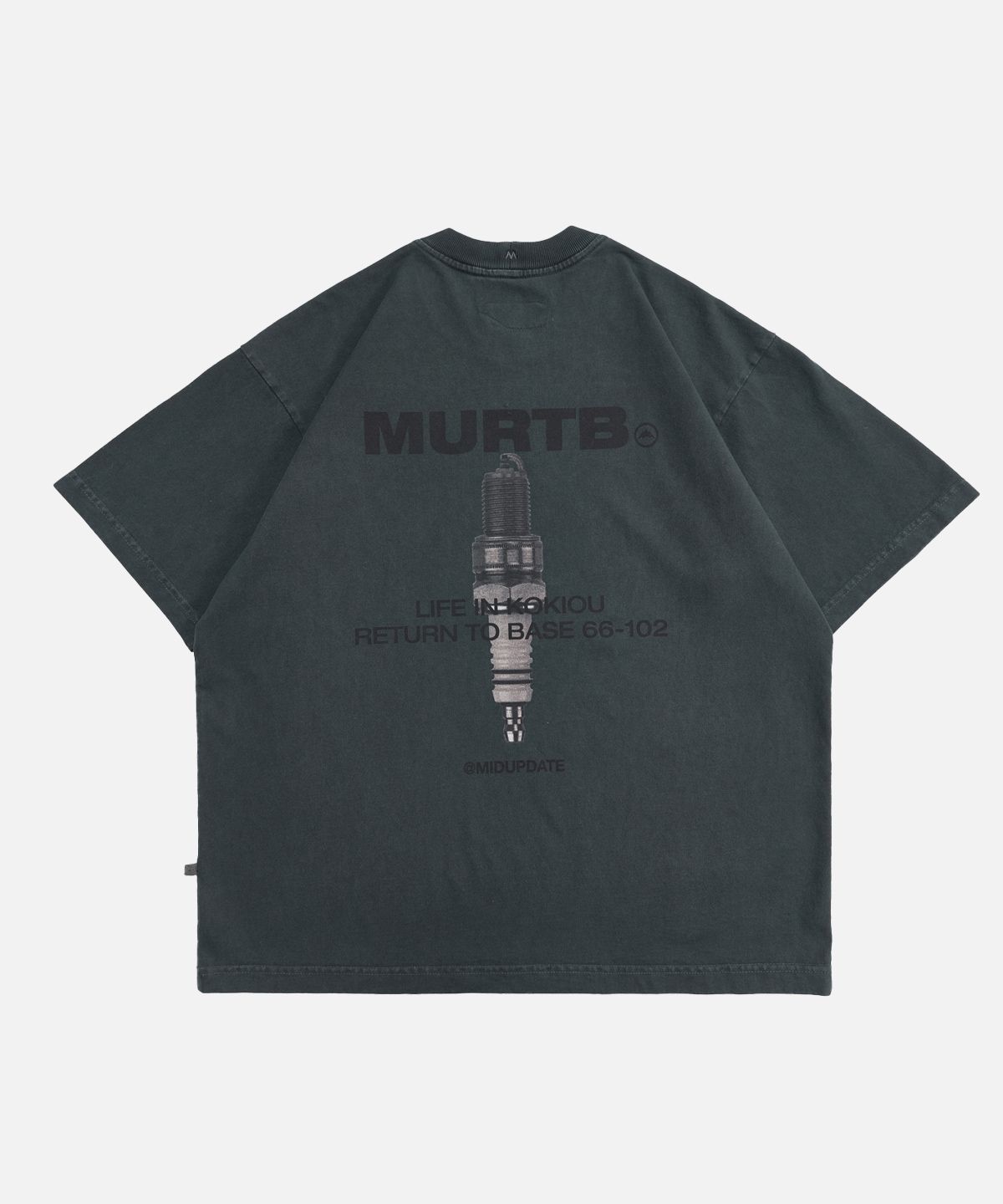 미드업데이트(MIDUPDATE) Garment Dye Print T-shirt_2color