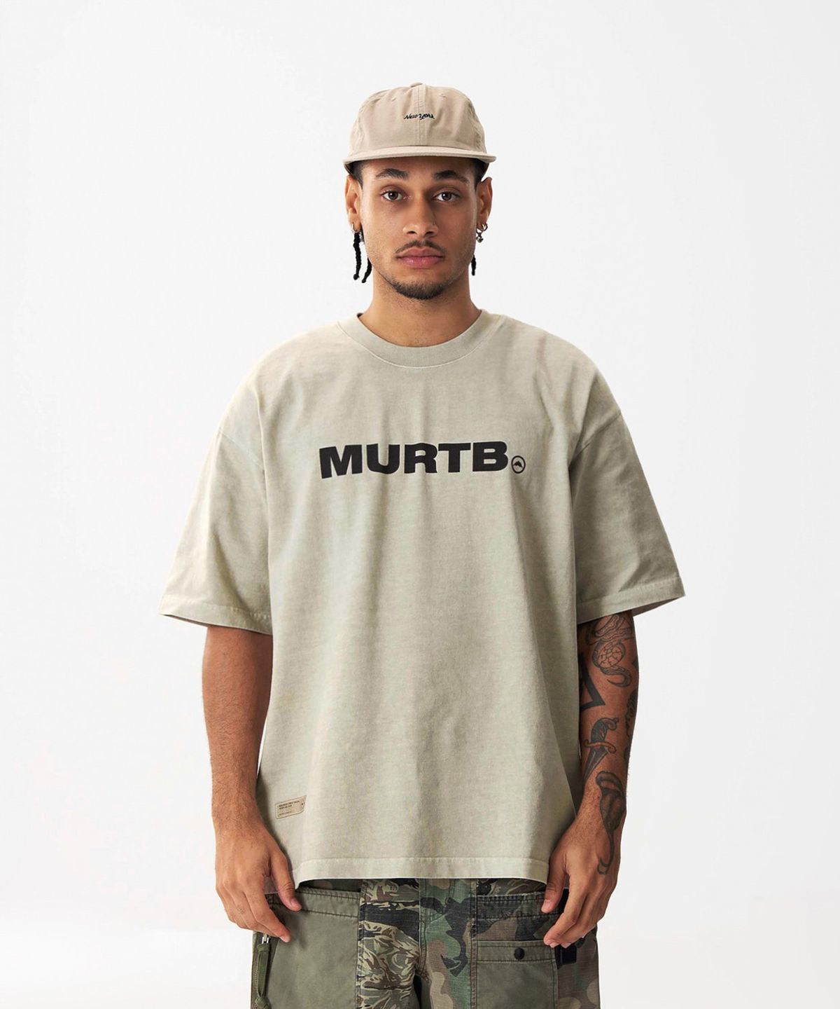미드업데이트(MIDUPDATE) Garment Dye Print T-shirt_2color