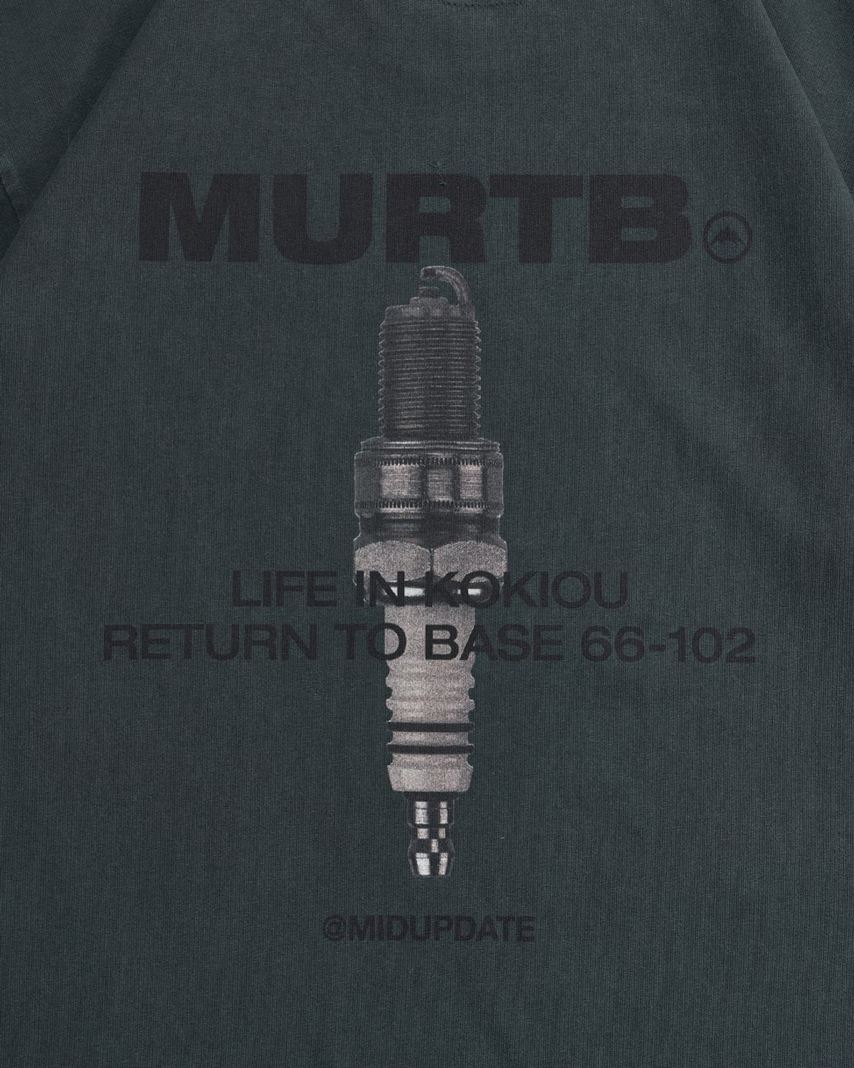 미드업데이트(MIDUPDATE) Garment Dye Print T-shirt_2color