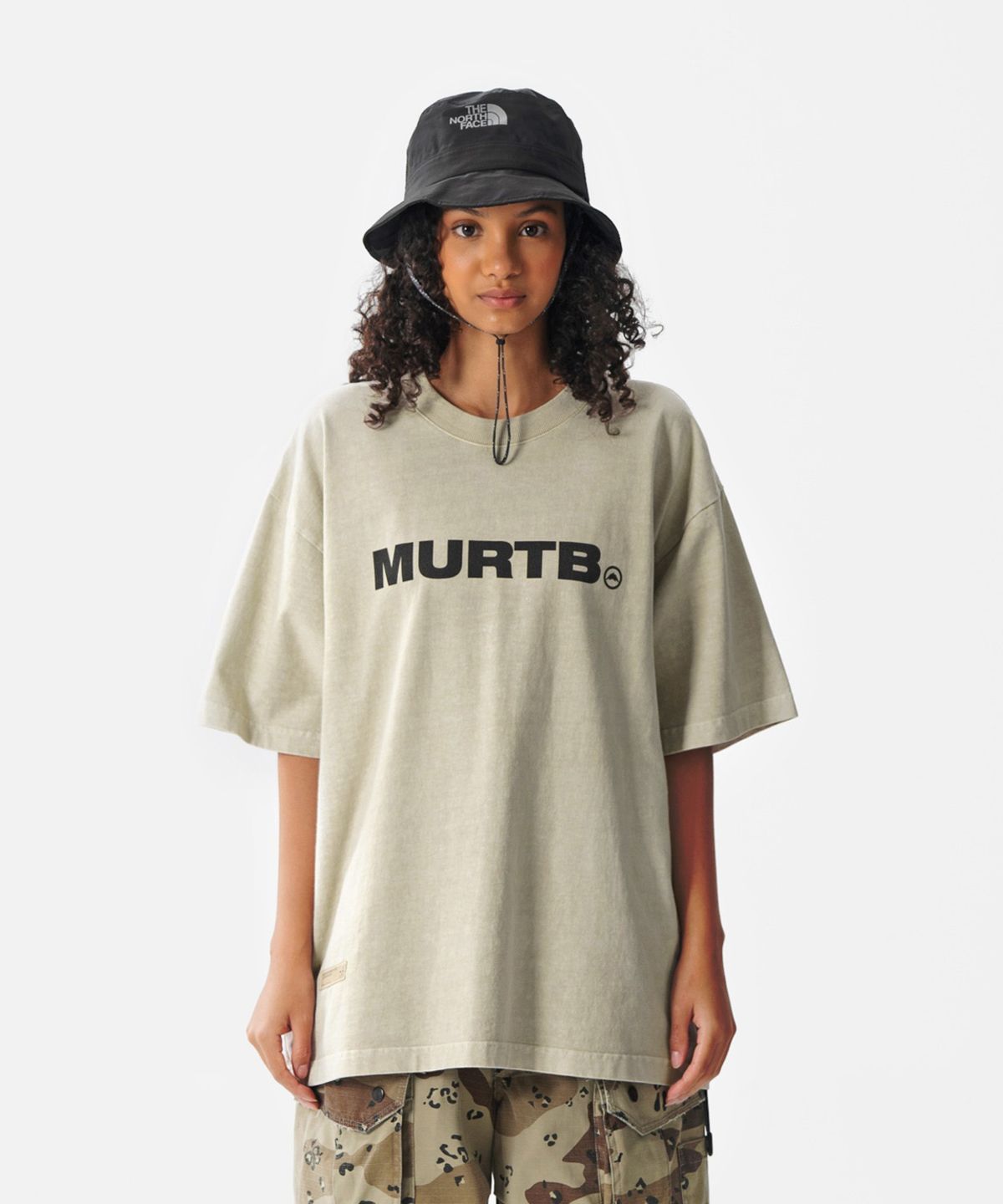 미드업데이트(MIDUPDATE) Garment Dye Print T-shirt_2color