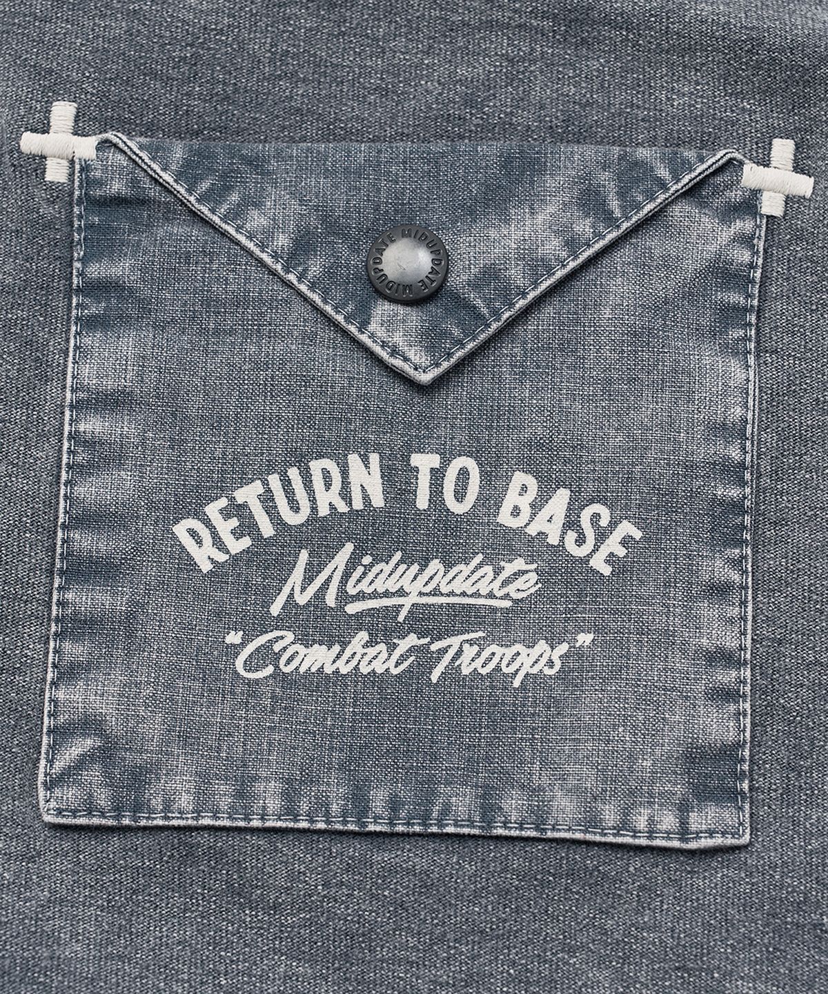 미드업데이트(MIDUPDATE) Garment Dye Print Polo Shirt_2color