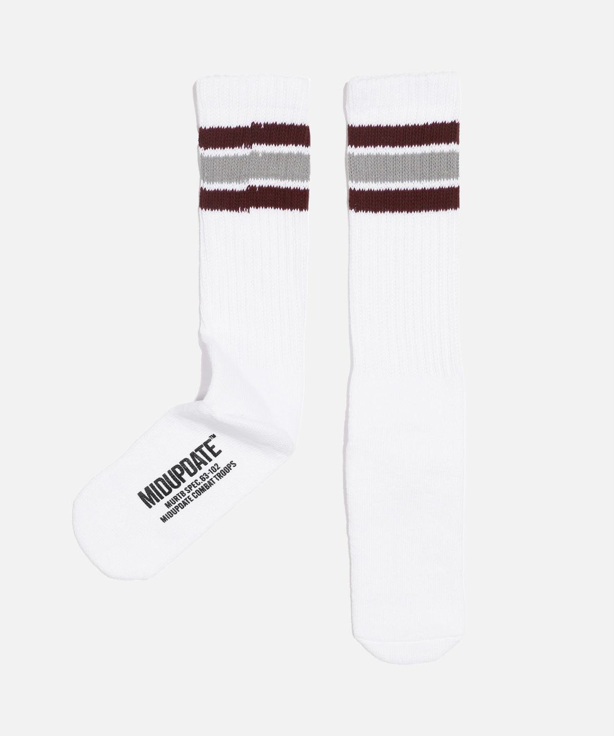 미드업데이트(MIDUPDATE) Double Stripe Crew Socks_3color