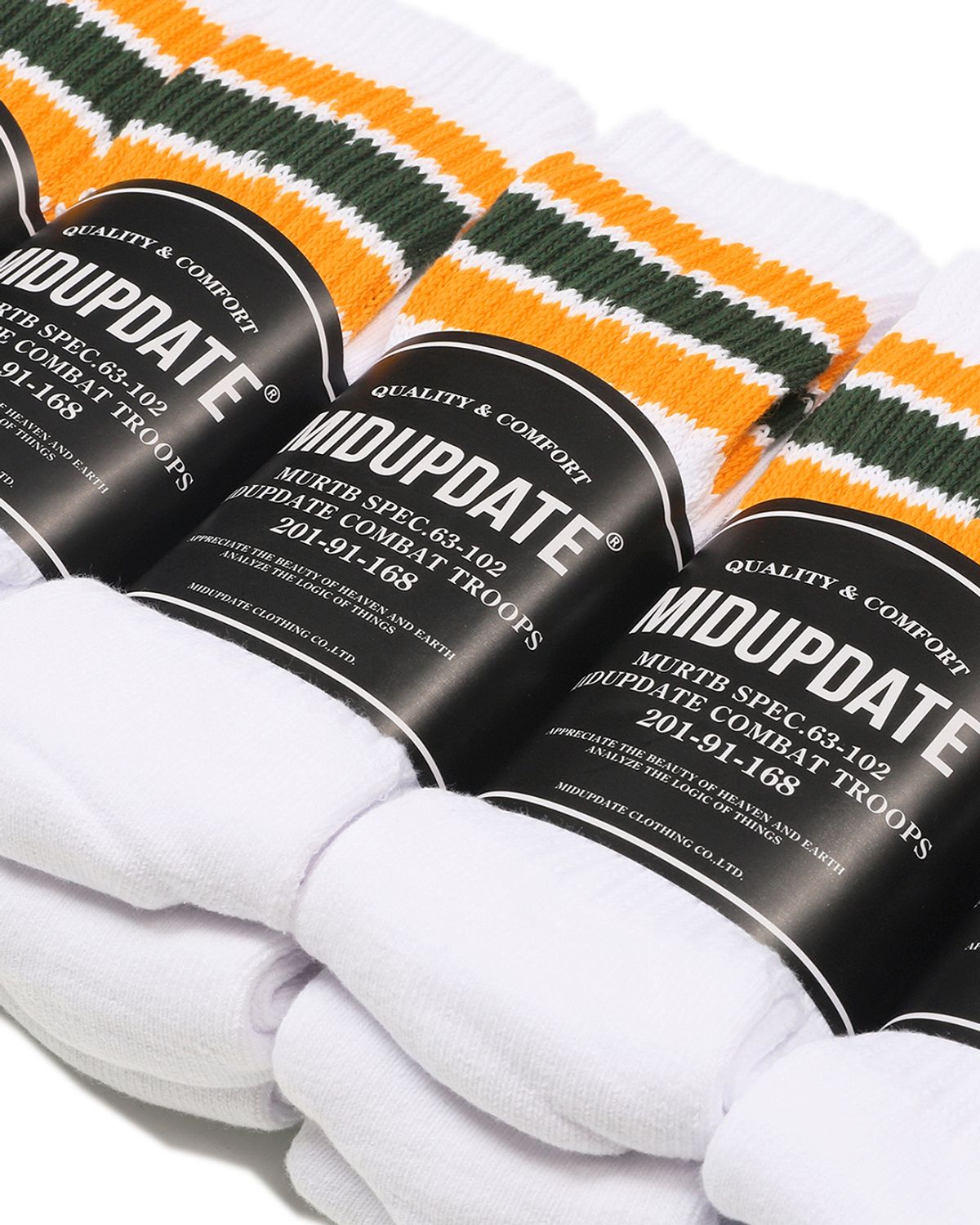 미드업데이트(MIDUPDATE) Double Stripe Crew Socks_3color