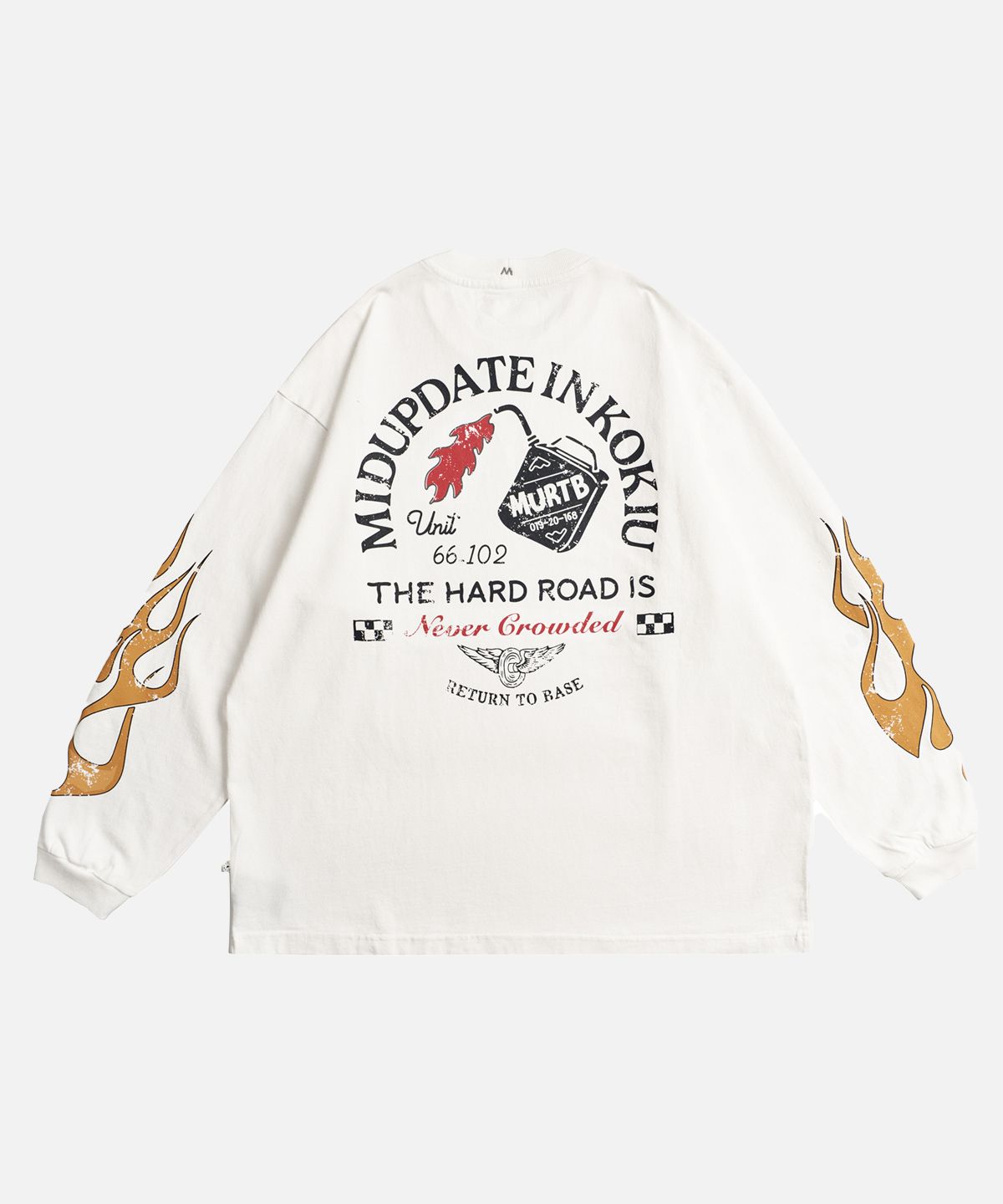 미드업데이트(MIDUPDATE) Flame Print Long Sleeve T-shirt_2color