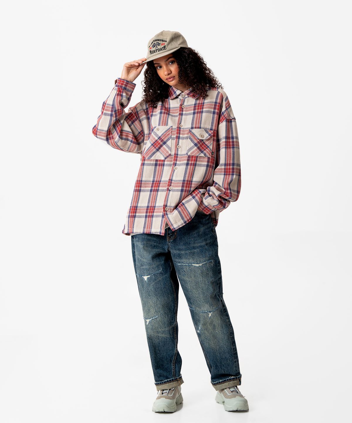 미드업데이트(MIDUPDATE) Flannel Overshirt_2color