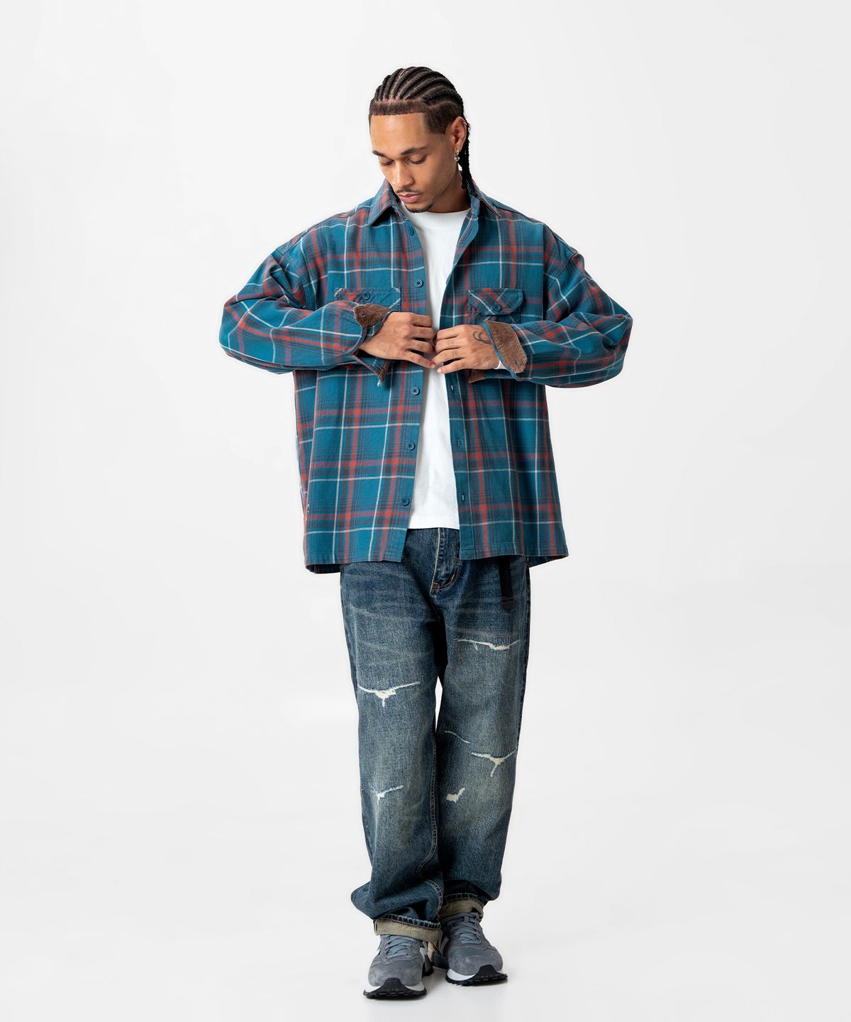 미드업데이트(MIDUPDATE) Flannel Overshirt_2color