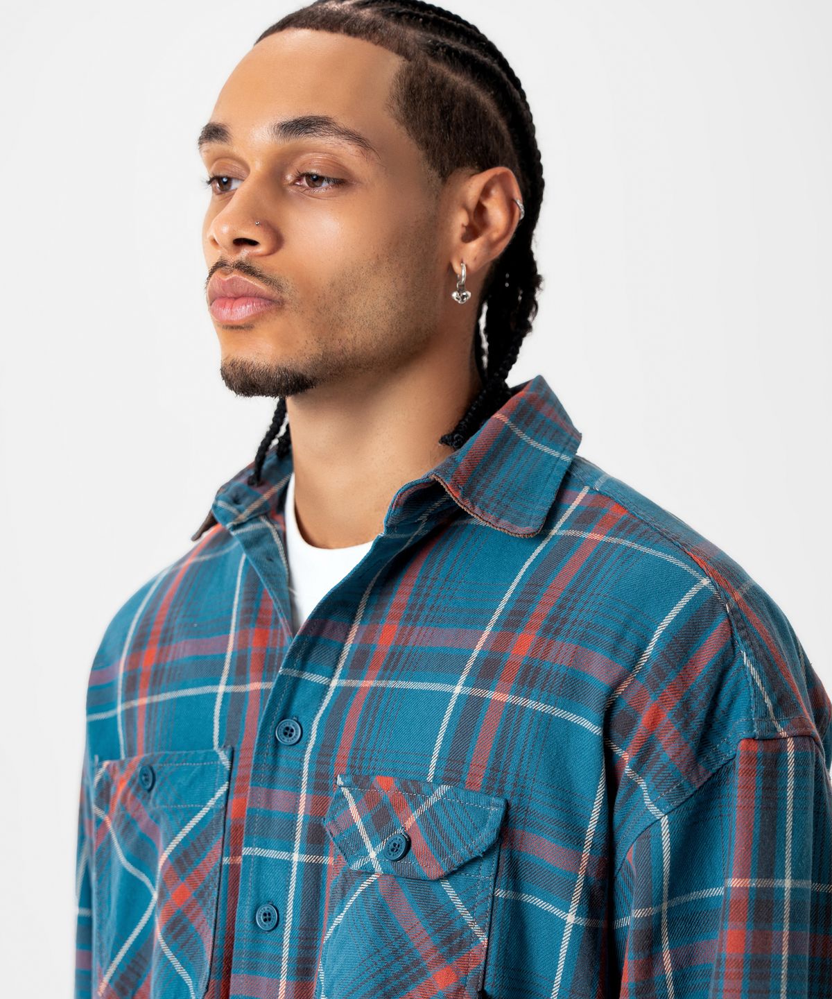 미드업데이트(MIDUPDATE) Flannel Overshirt_2color