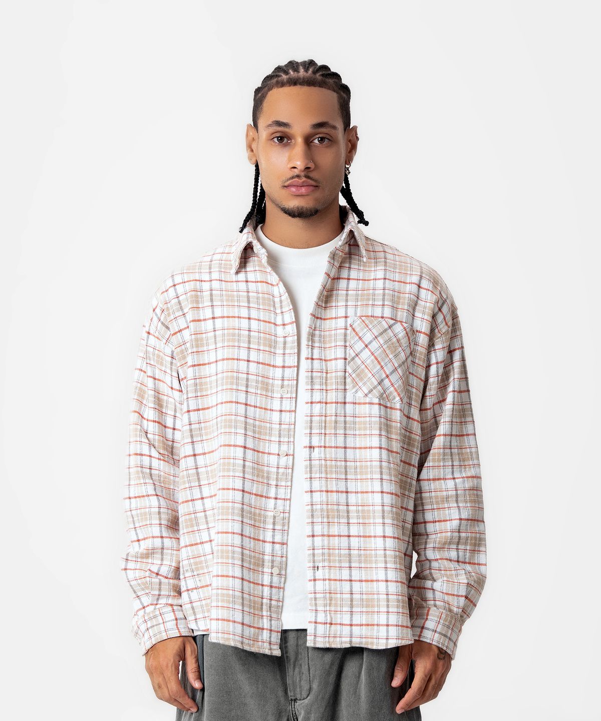 미드업데이트(MIDUPDATE) Plaid Cotton Shirt_2color