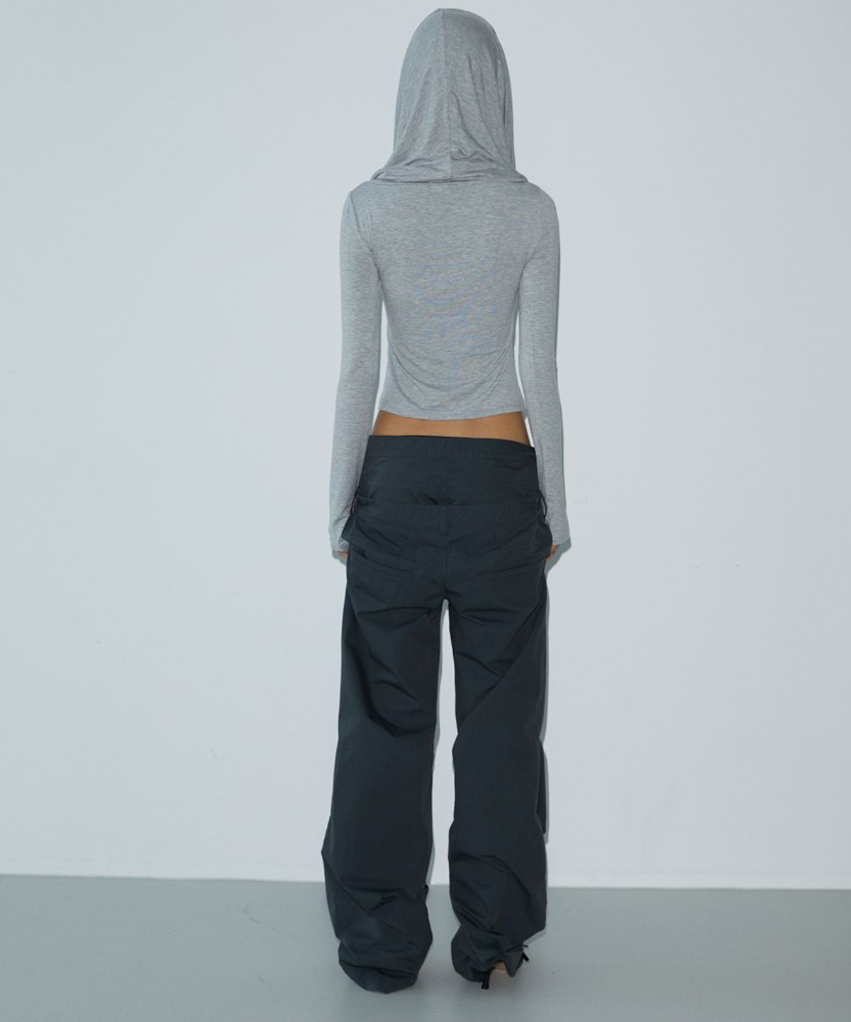 분트(VOONT) Drape Hood T-shirt (GRAY)