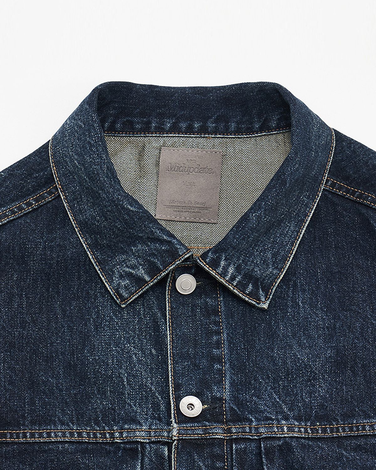 미드업데이트(MIDUPDATE) Dark Washing Type2 Trucker Denim Jacket_Indigo