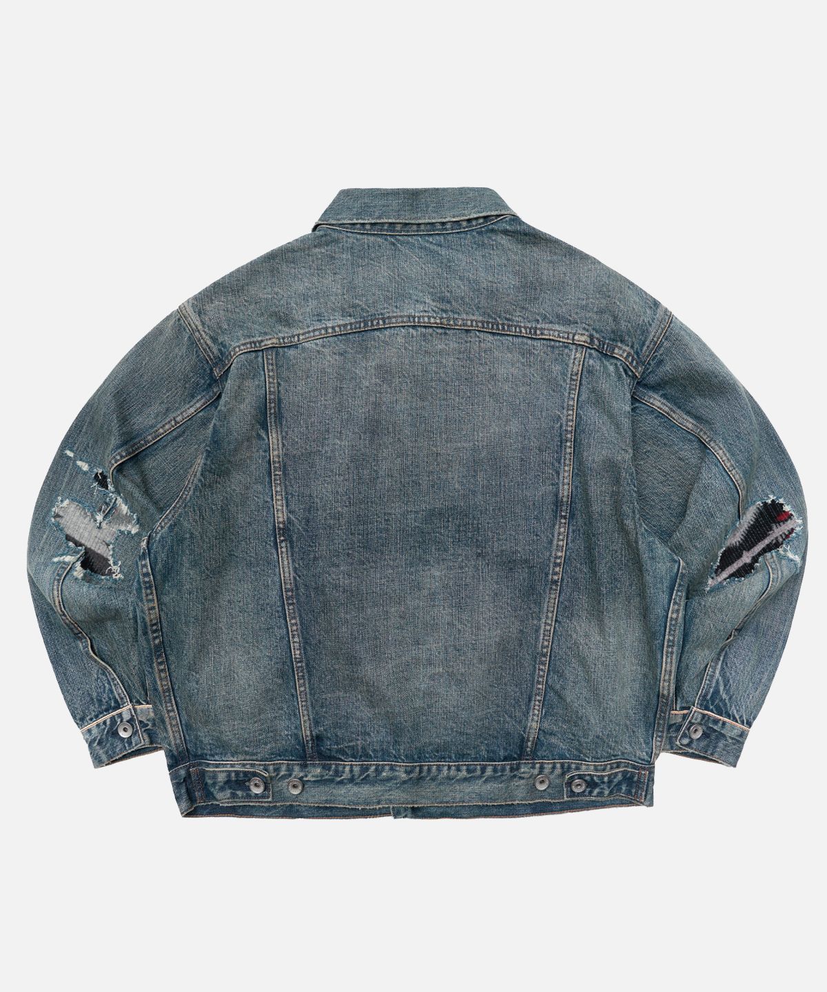 미드업데이트(MIDUPDATE) Retro Denim Trucker Jacket_Blue