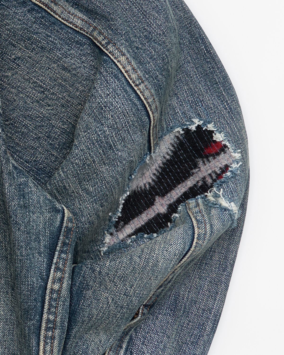 미드업데이트(MIDUPDATE) Retro Denim Trucker Jacket_Blue