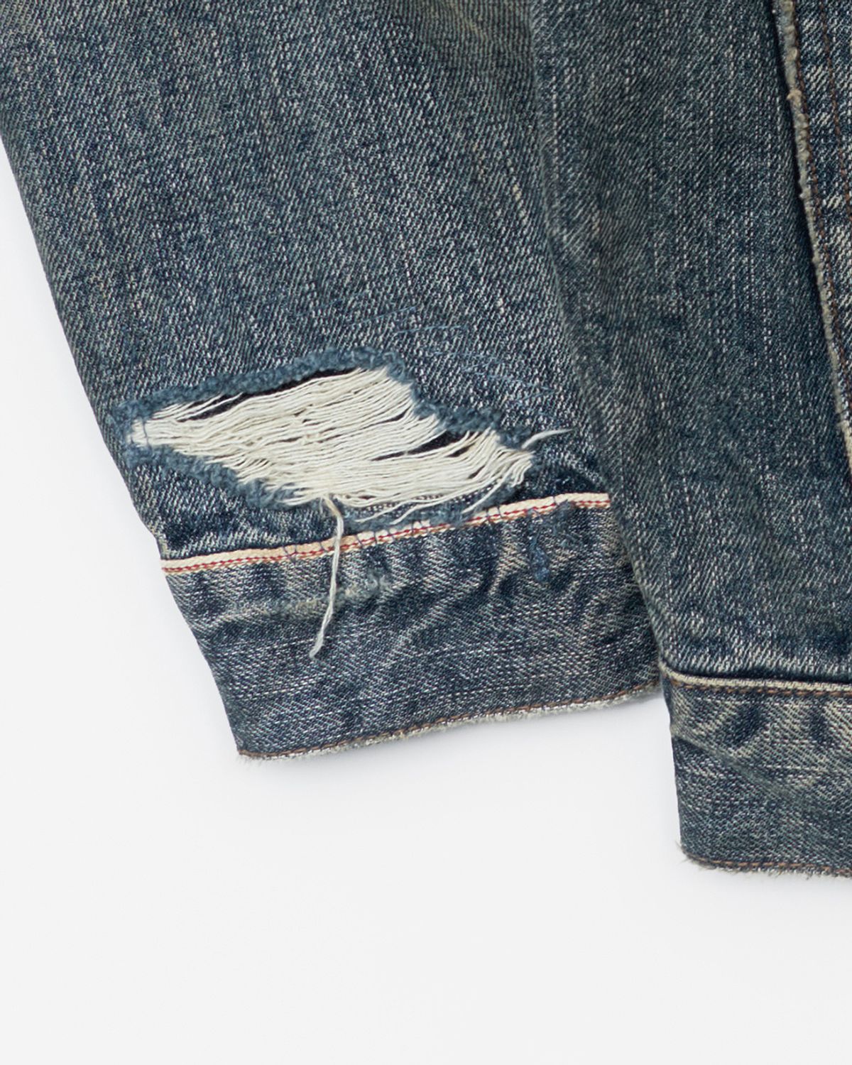 미드업데이트(MIDUPDATE) Retro Denim Trucker Jacket_Blue