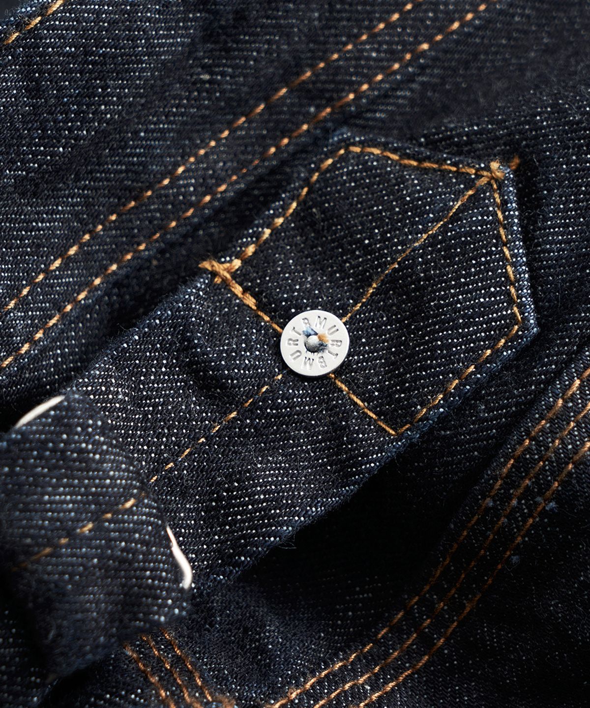 미드업데이트(MIDUPDATE) Straight Dark Washing Denim Pants_Deep blue