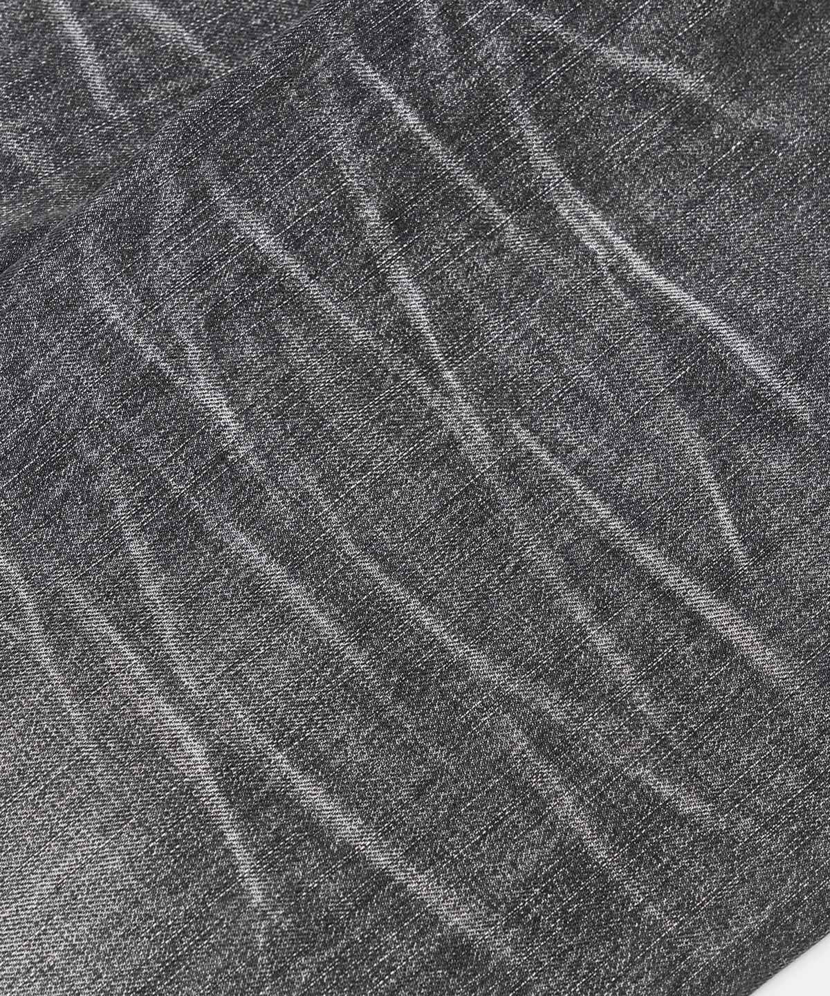 미드업데이트(MIDUPDATE) Destroyed Black Washing Denim Pants_Black