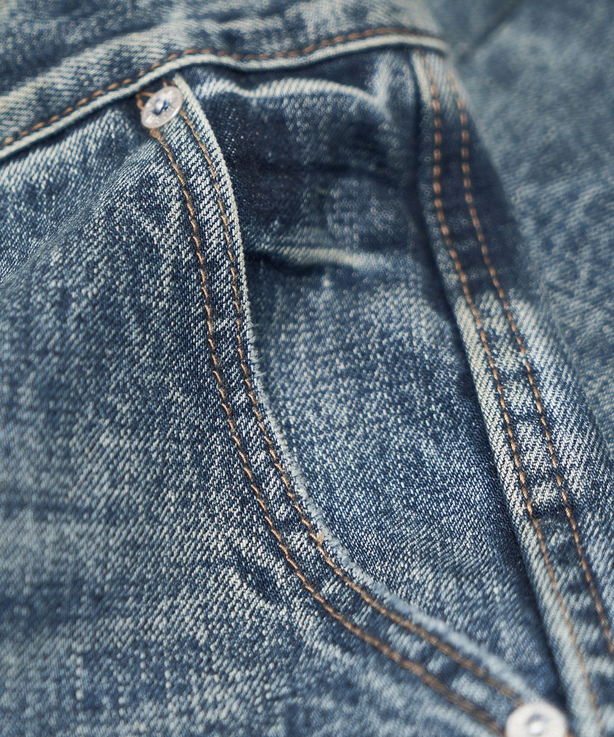 미드업데이트(MIDUPDATE) Destroyed Mid Washing Denim Pants_Blue