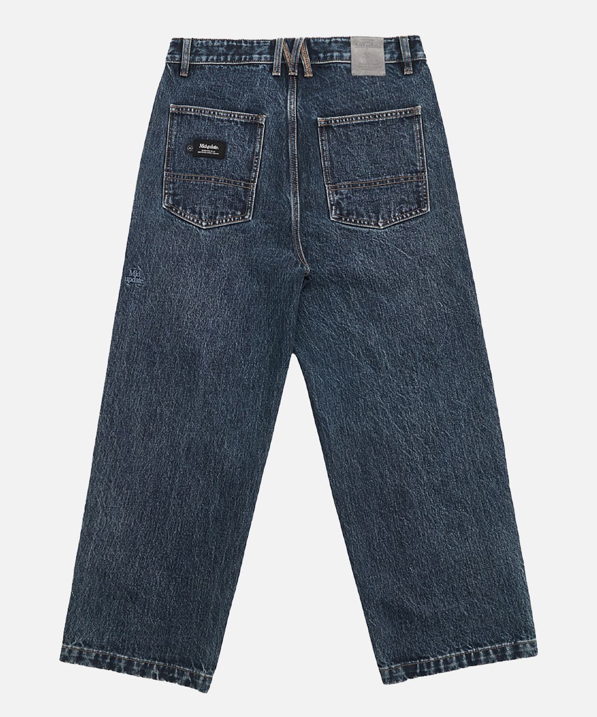 미드업데이트(MIDUPDATE) Dark Washing work Denim Pants_Navy