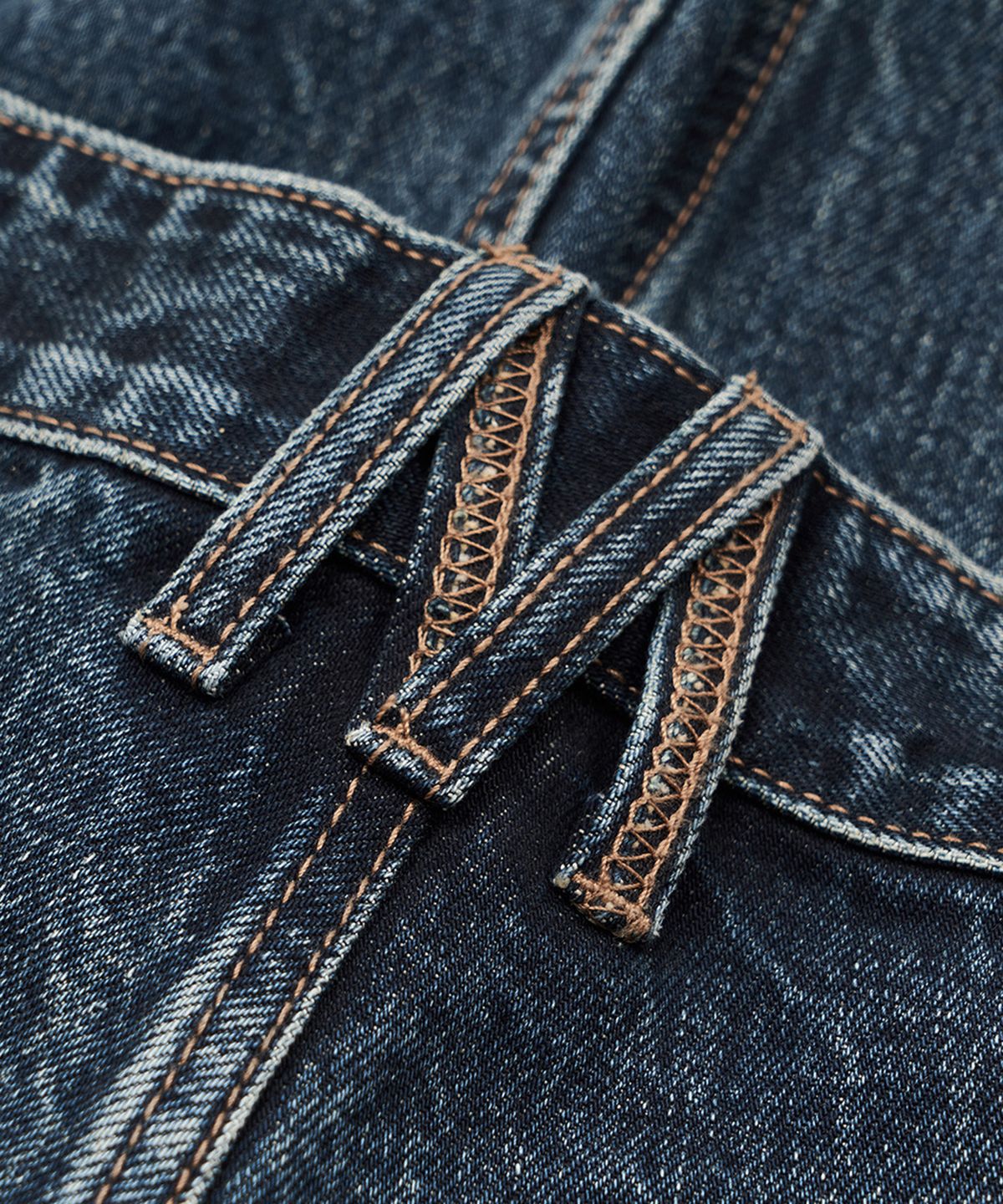 미드업데이트(MIDUPDATE) Dark Washing work Denim Pants_Navy