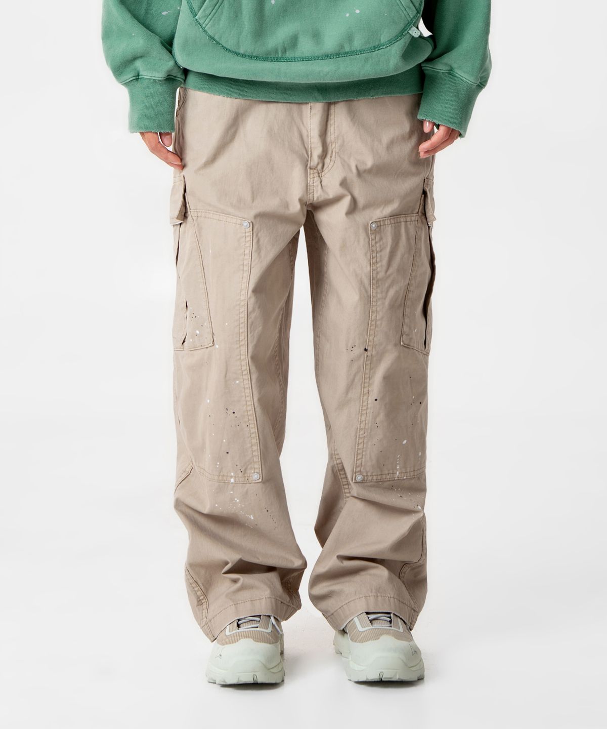 미드업데이트(MIDUPDATE) Vintage Washed Paint Cargo Pants_2color