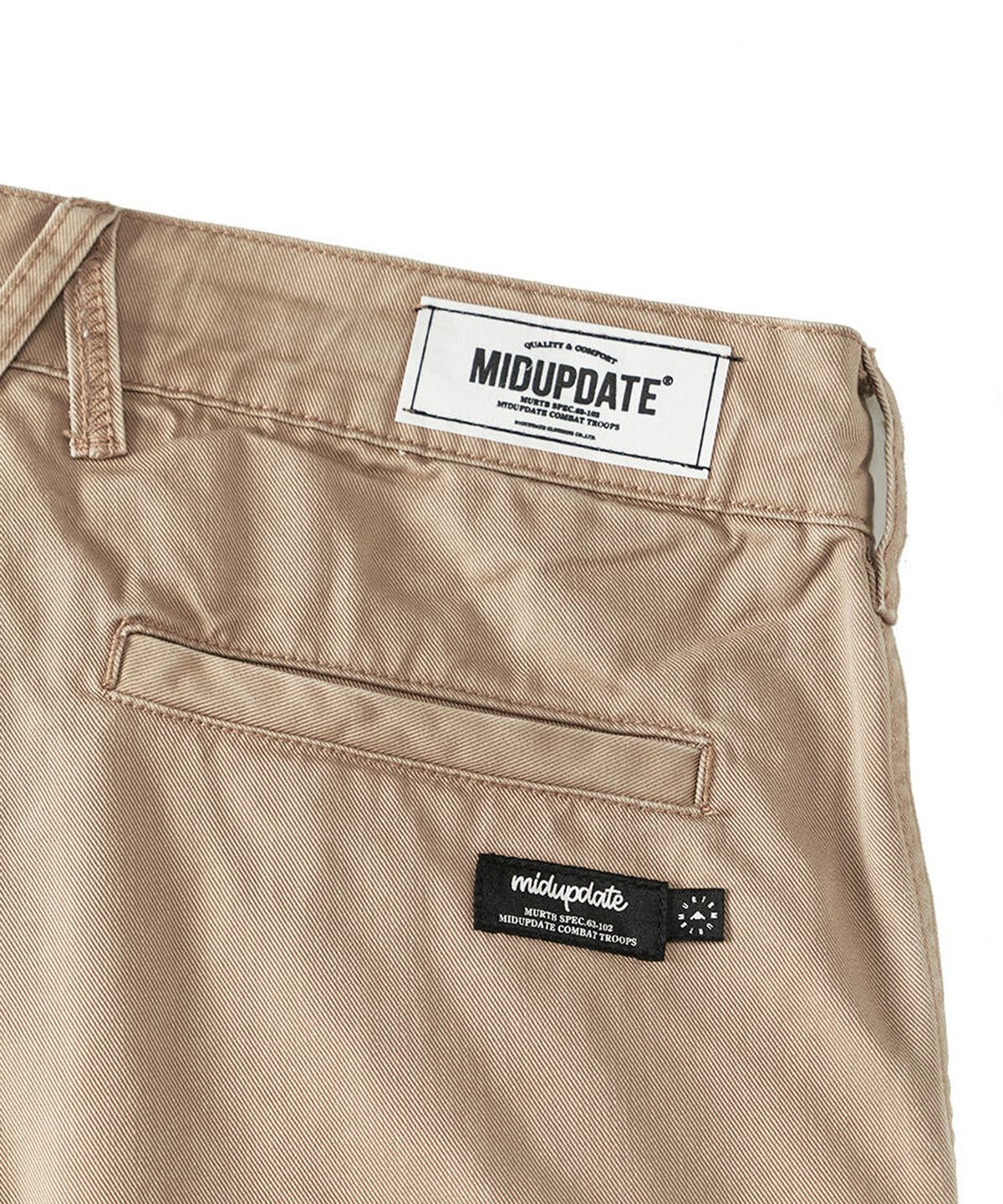 미드업데이트(MIDUPDATE) Straight Cotton Pants_Beige